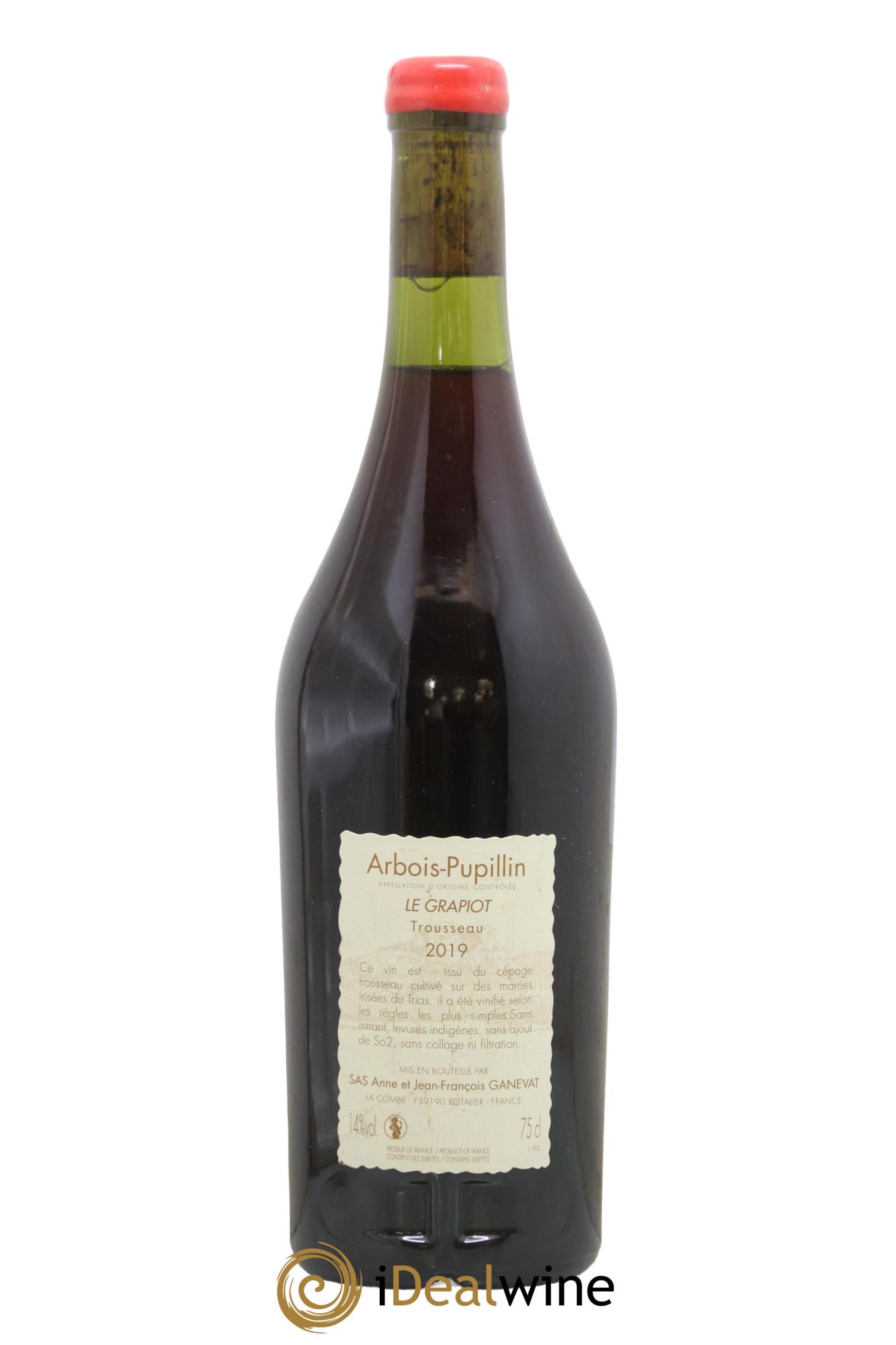 Arbois-Pupillin Le grapiot Anne et Jean François Ganevat 2019 - Lot de 1 bouteille - 1