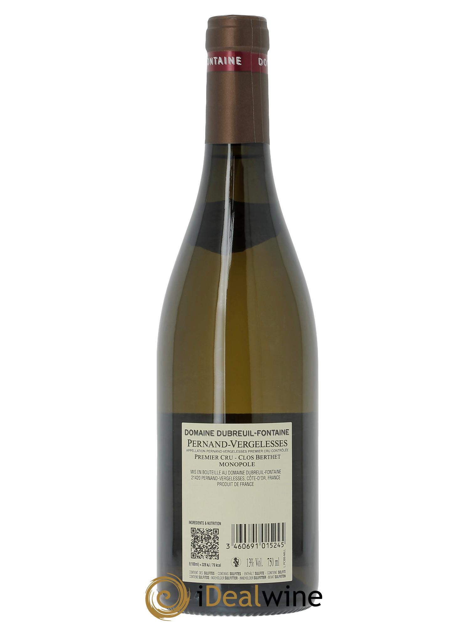 Pernand-Vergelesses 1er Cru Clos Berthet Monopole Domaine Dubreuil Fontaine 2024 - Posten von 1 Flasche - 1