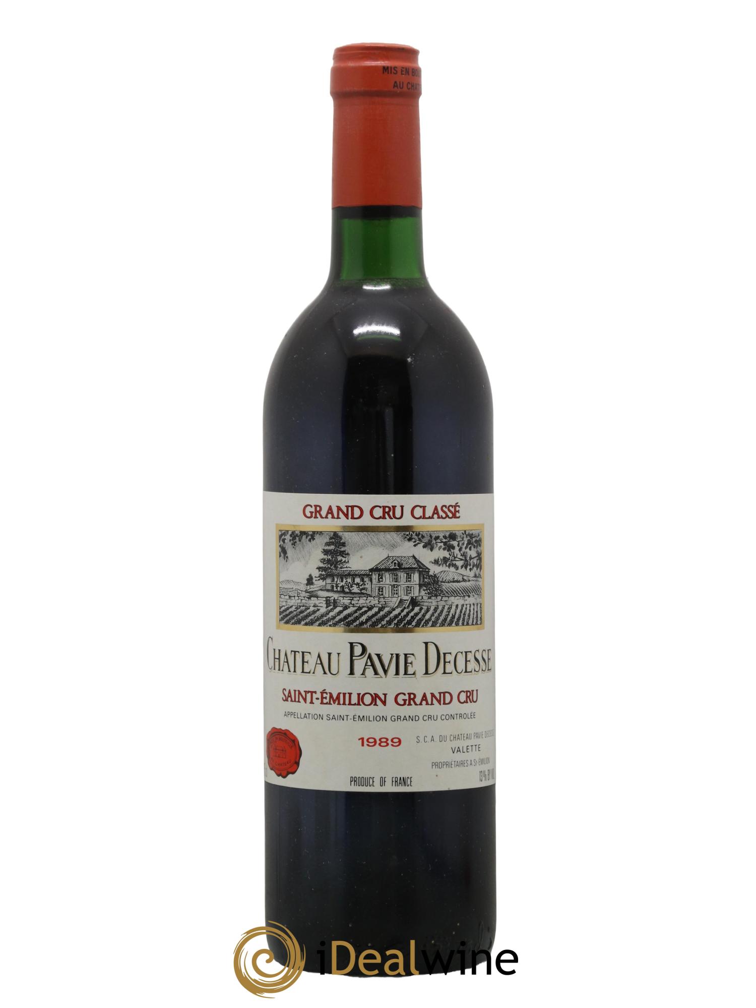 Château Pavie Decesse Grand Cru Classé 1989 - Lot de 1 bouteille - 0