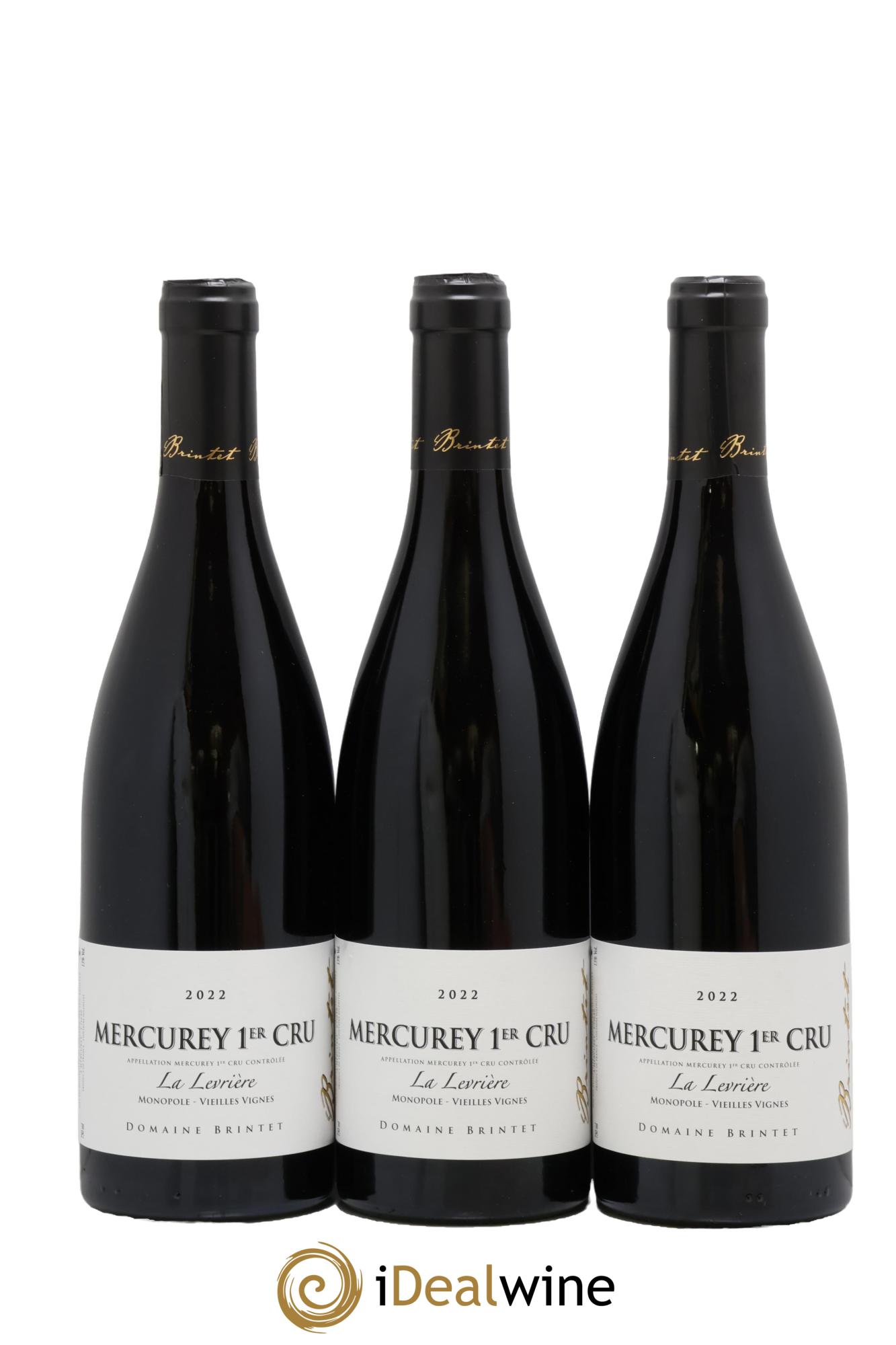 Mercurey 1er Cru La Levriere Domaine Brintet 2022 - Lot de 3 bouteilles - 0