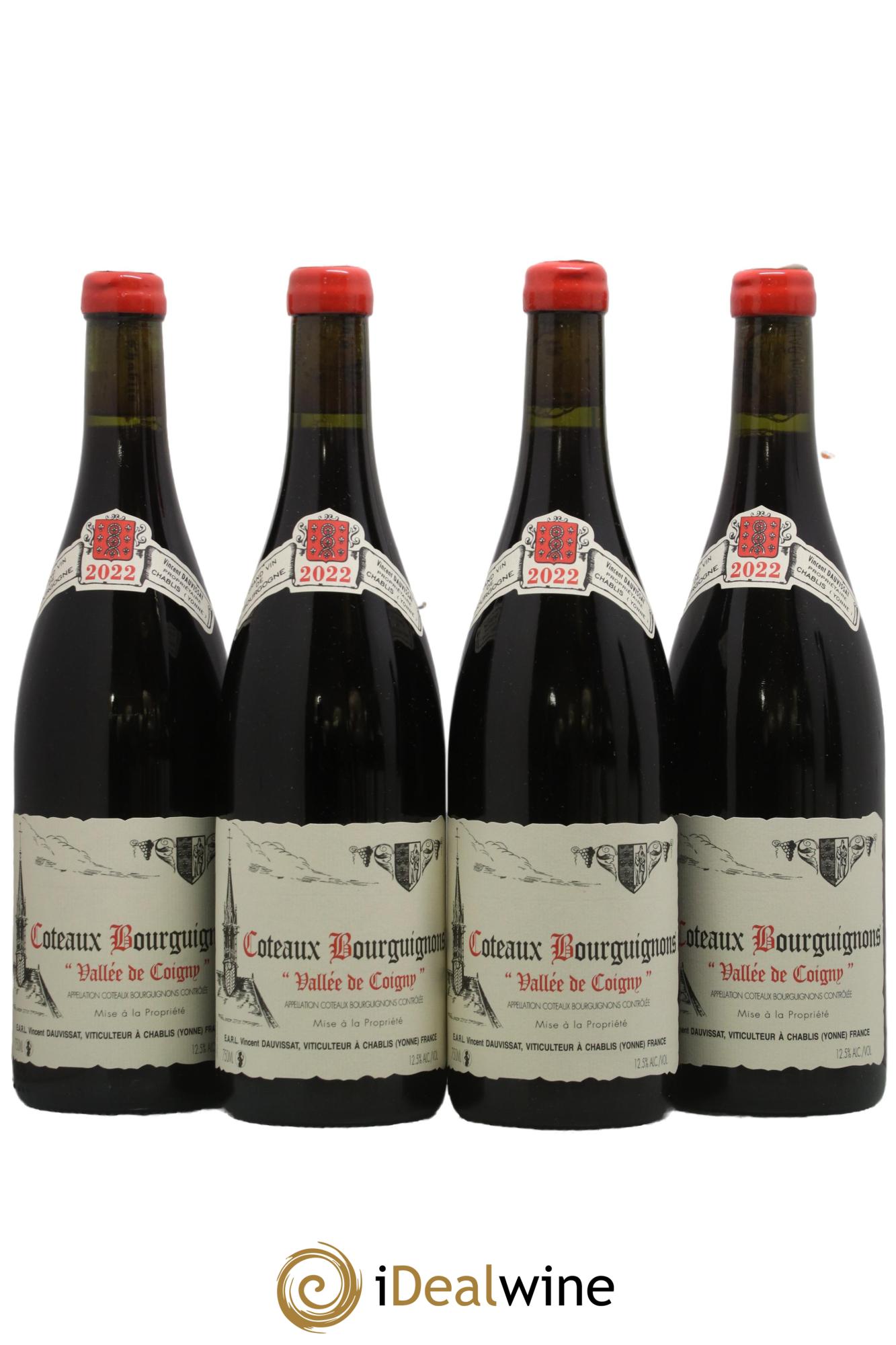 Coteaux Bourguignons Vallée de Coigny Vincent Dauvissat 2022 - Lot de 4 bouteilles - 0