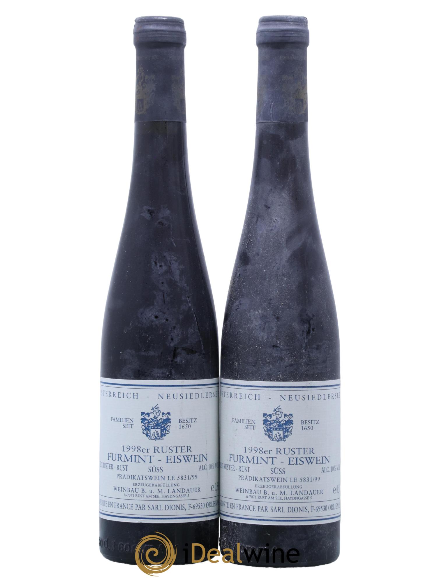 Autriche Furmint Eiswein Weinbau 1998 - Lot de 2 format 50cls - 0