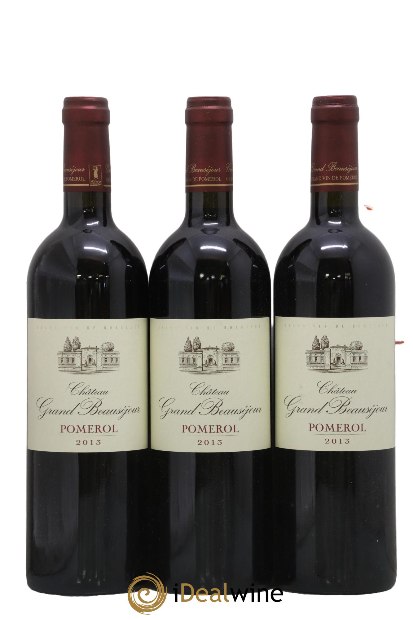 Grand Beauséjour 2013 - Lot of 3 bottles - 0