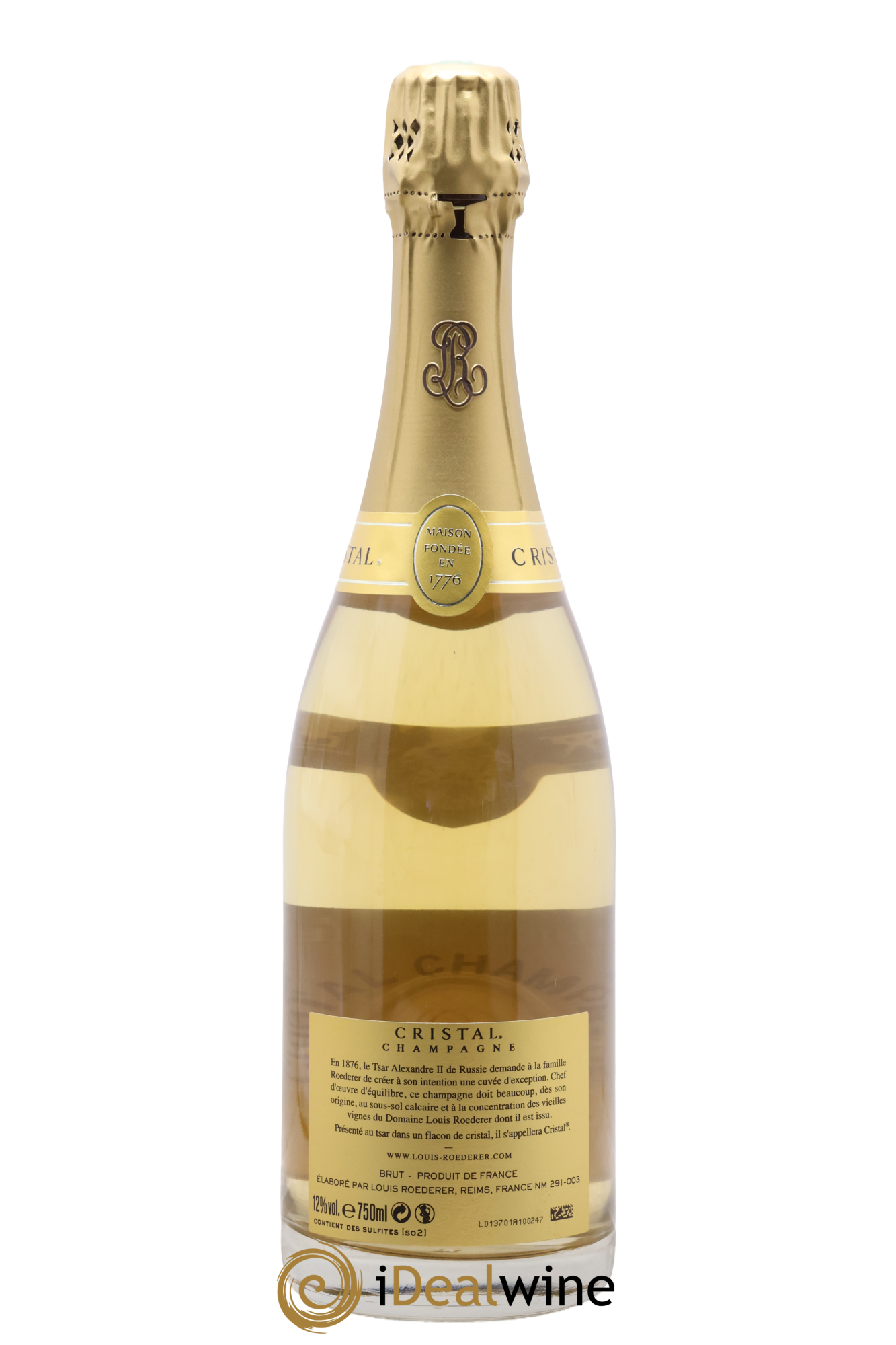 Cristal Louis Roederer 2012 - Lot of 1 bottle - 1