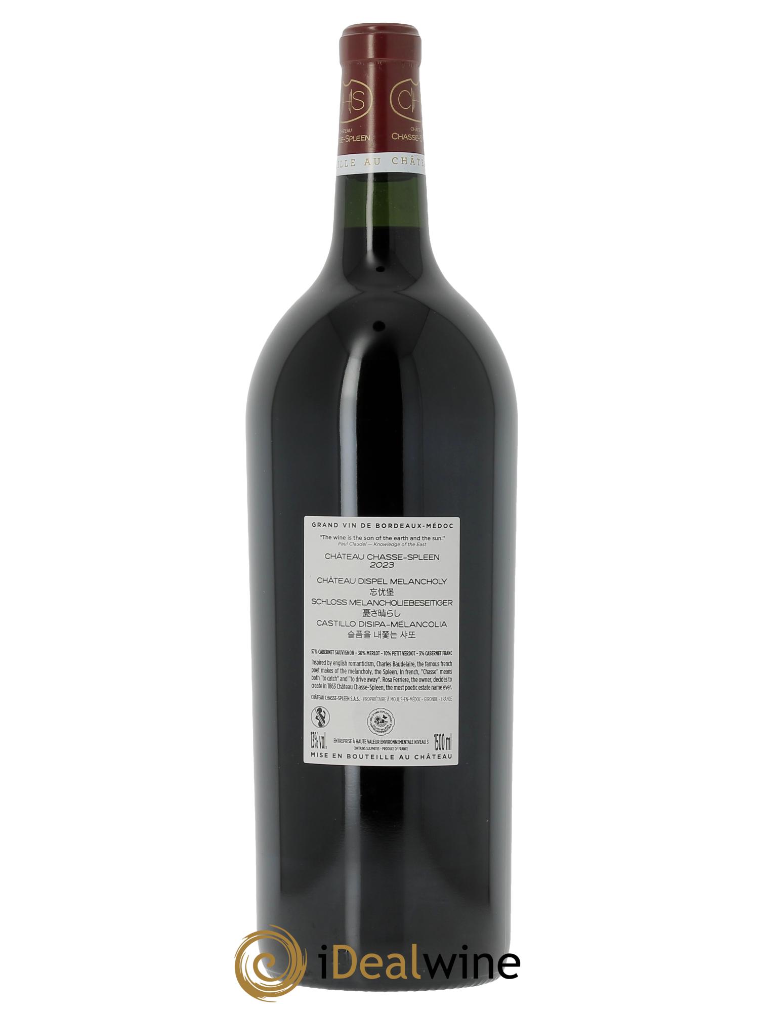 Château Chasse Spleen (Cassetta in legno a partire da 6 mg) 2023 - Lotto di 1 magnum - 1