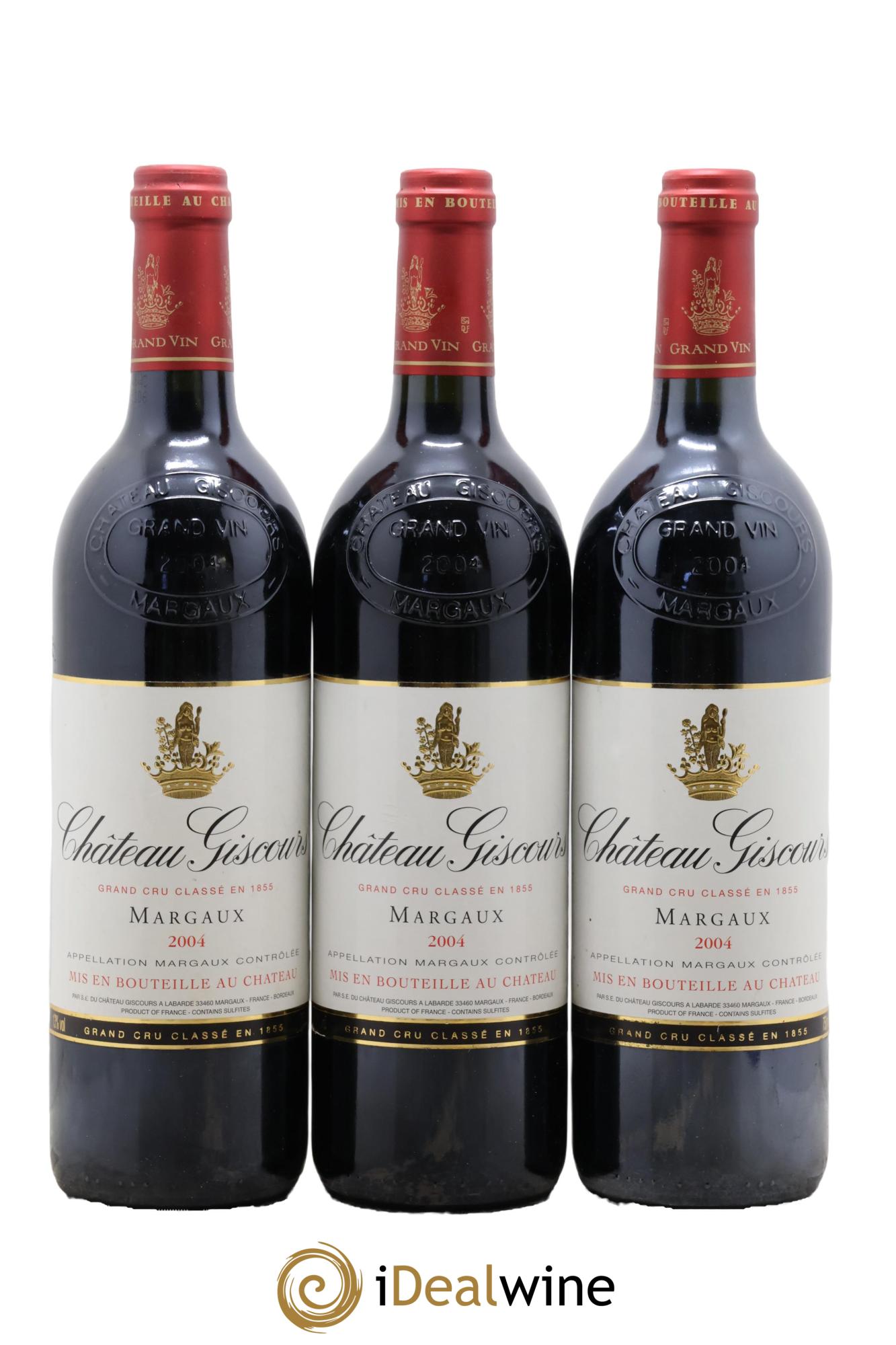 Château Giscours 3ème Grand Cru Classé 2004 - Lotto di 3 bottiglie - 0