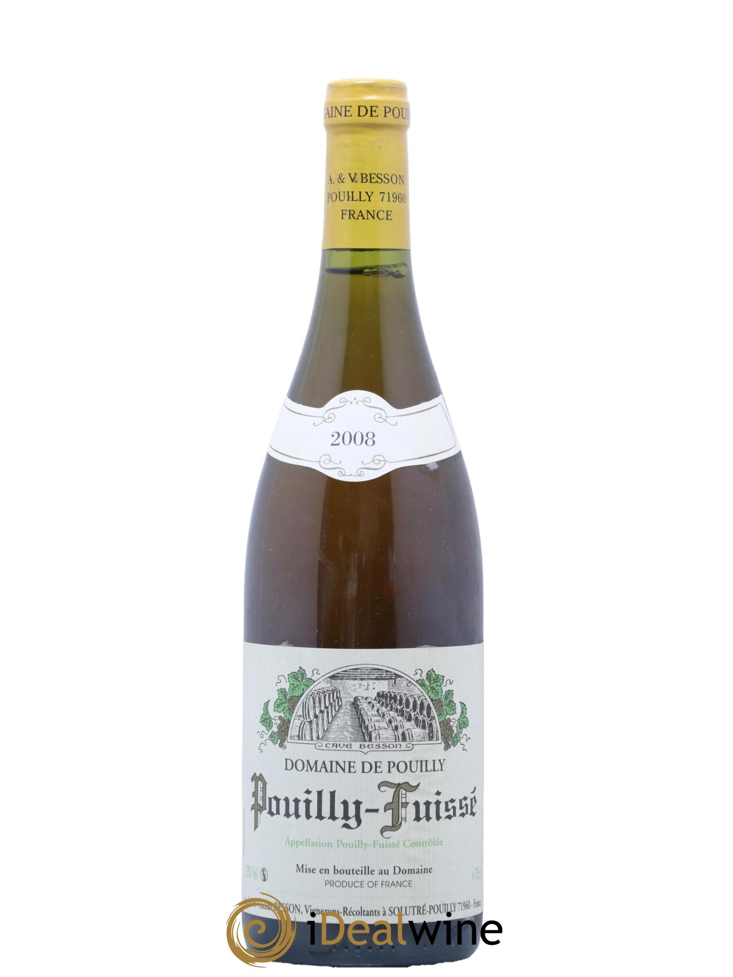 Pouilly-Fuissé Domaine de Pouilly 2008 - Lot de 1 bouteille - 0