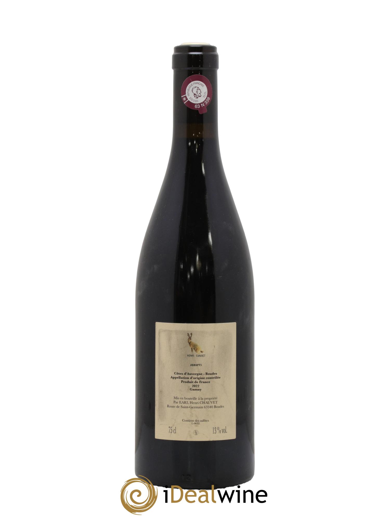 Côtes d'Auvergne AOP Abrupts Henri Chauvet 2022 - Posten von 1 Flasche - 1