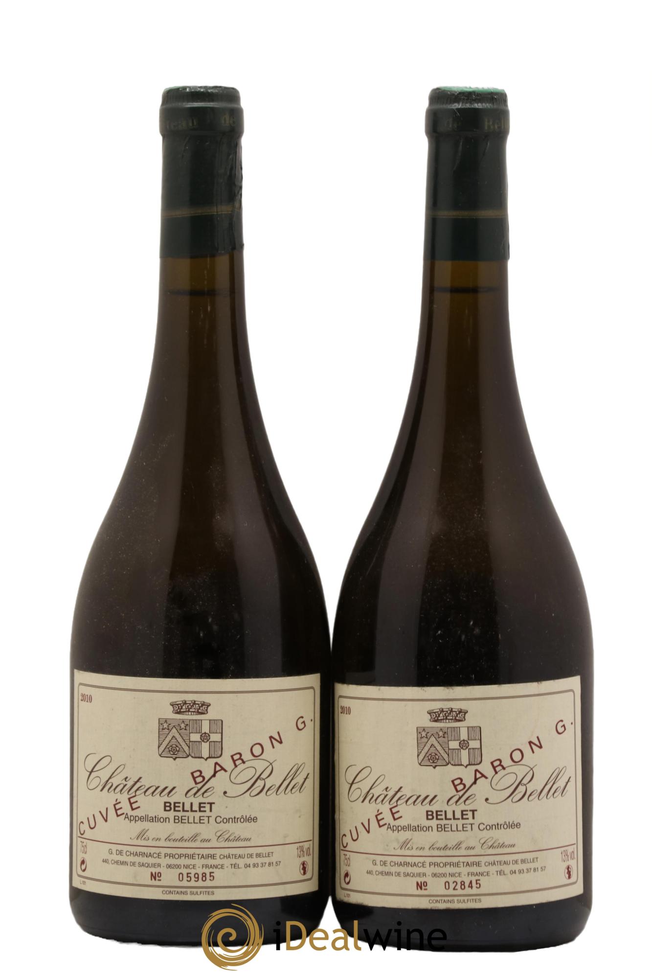 Bellet Château de Bellet Baron G 2010 - Lot de 2 bouteilles - 0