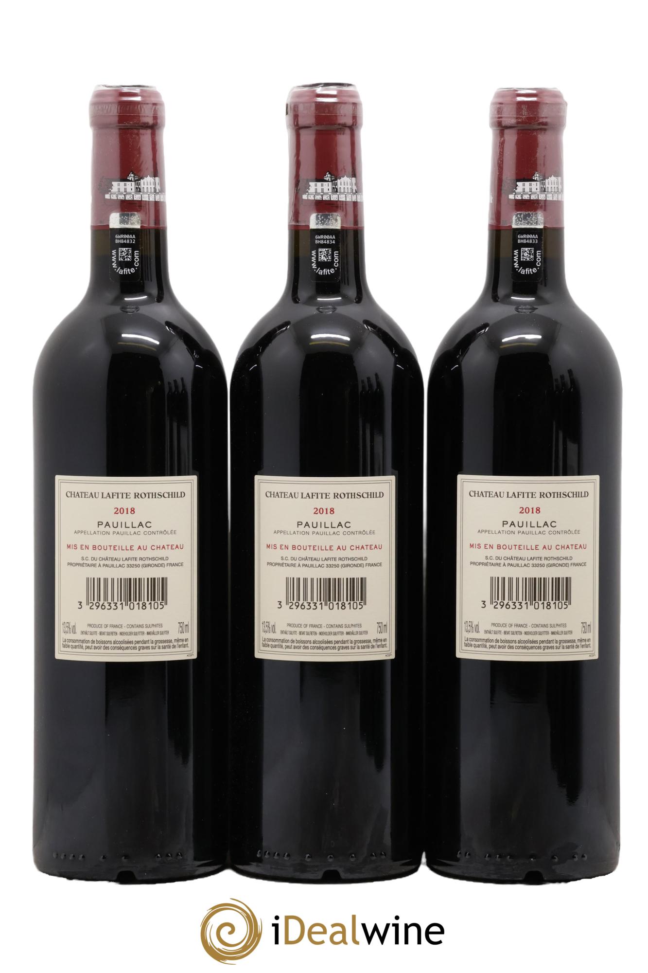 Château Lafite Rothschild 1er Grand Cru Classé 2018 - Lot de 6 bouteilles - 1