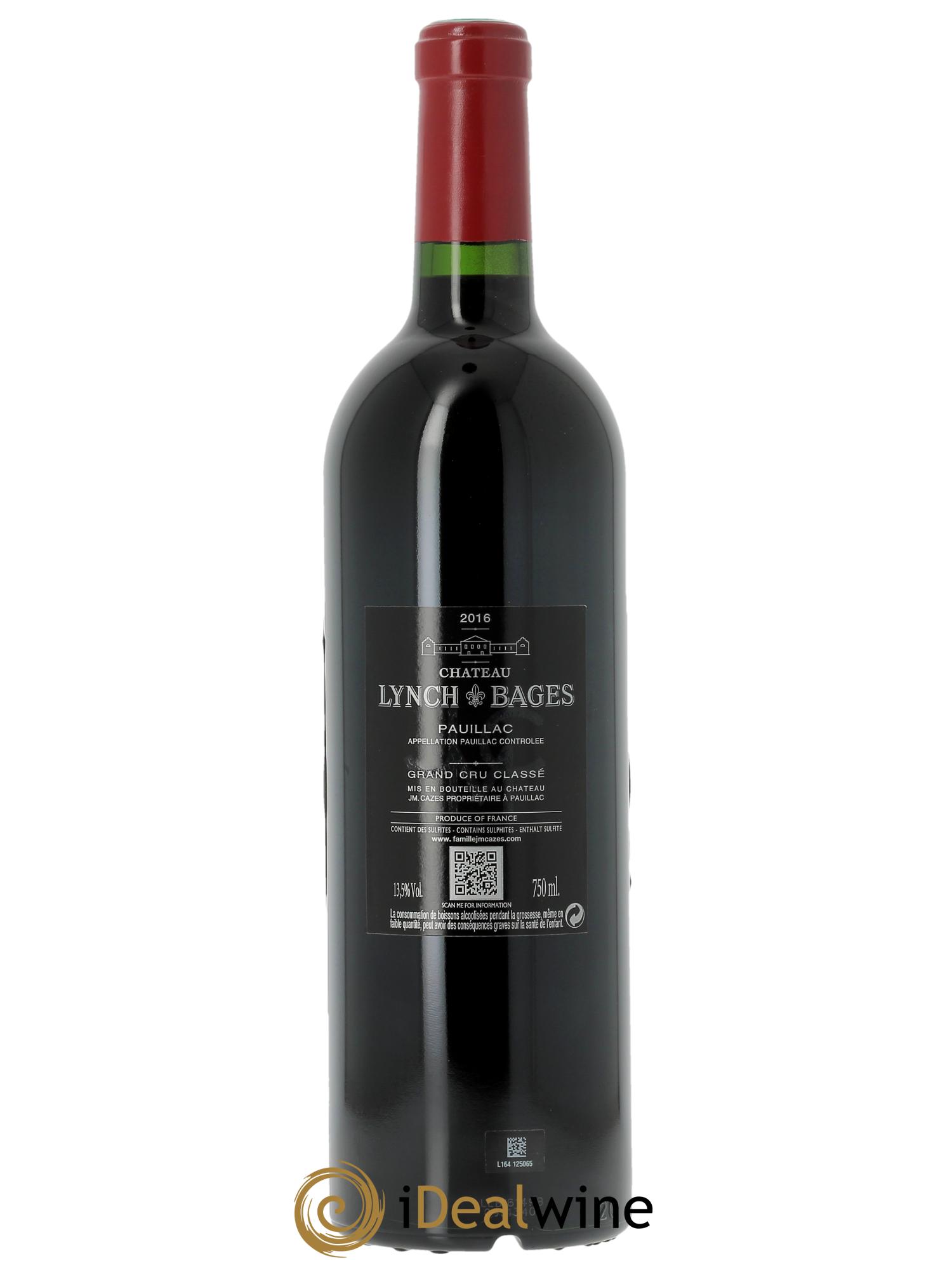 Château Lynch Bages 5ème Grand Cru Classé 2016 - Lot de 1 bouteille - 1