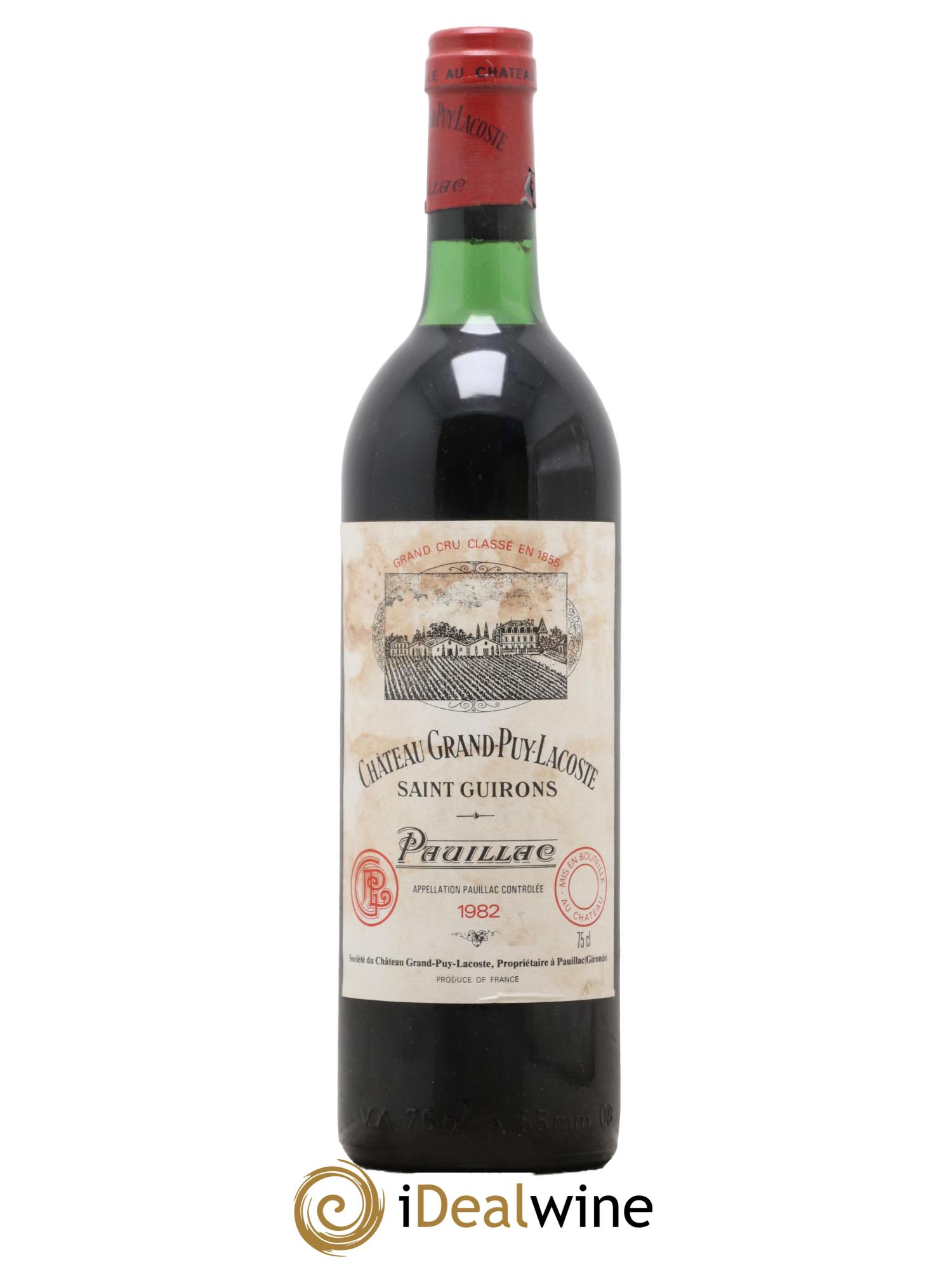 Château Grand Puy Lacoste 5ème Grand Cru Classé 1982 - Lot de 1 bouteille - 0