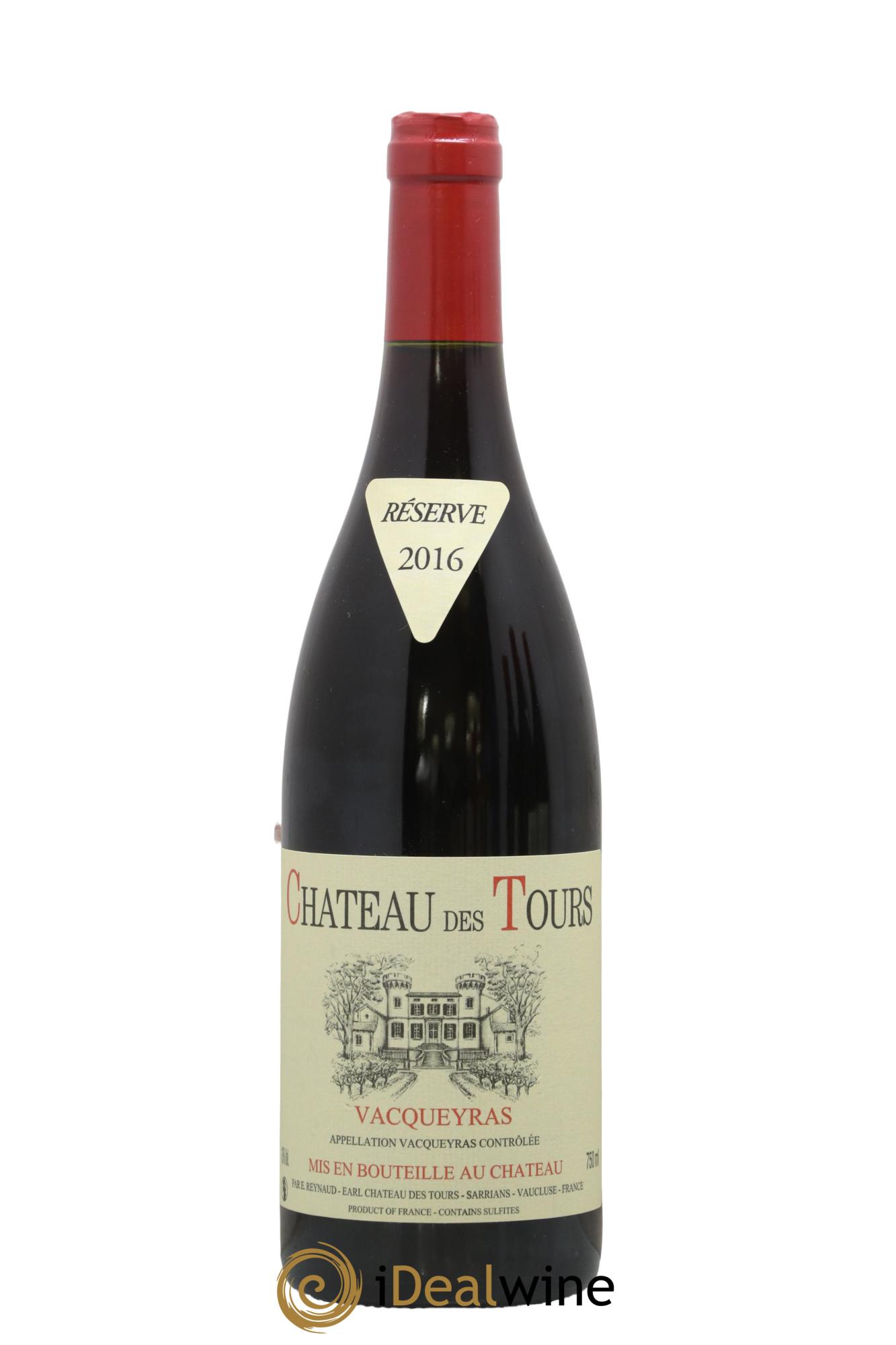Vacqueyras Château des Tours Emmanuel Reynaud 2016 - Lot de 1 bouteille - 0