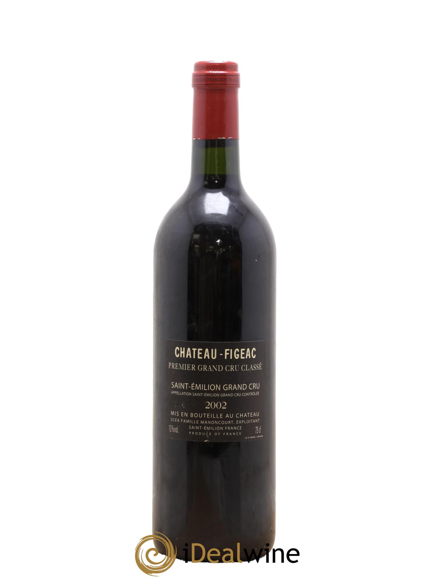 Château Figeac 1er Grand Cru Classé A 2002 - Lotto di 1 bottiglia - 1