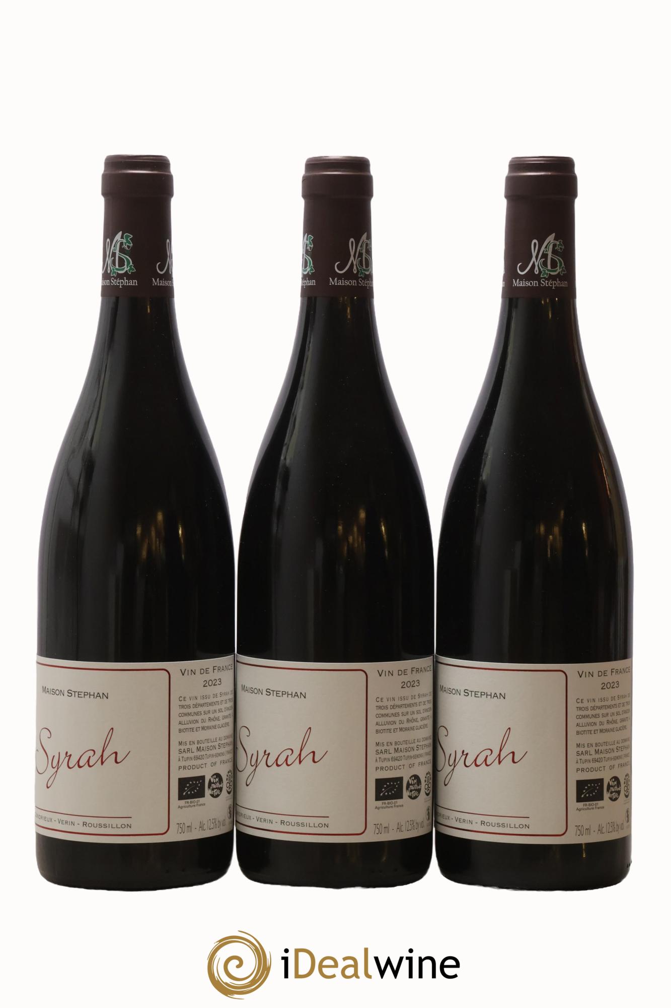 Vin de France Syrah Jean-Michel Stephan  2023 - Lot de 3 bouteilles - 0