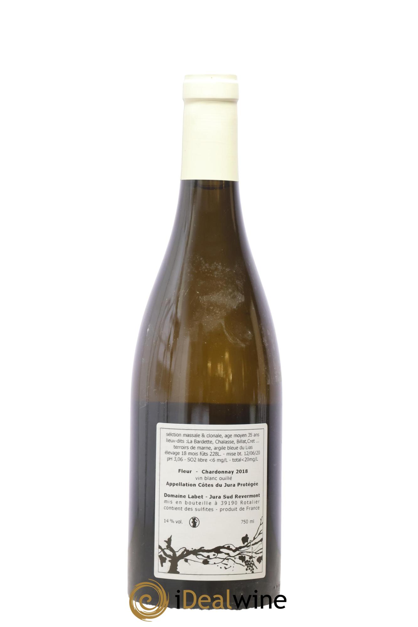 Côtes du Jura Chardonnay Fleur Romain - Julien - Charline Labet 2018 - Lot of 1 bottle - 1