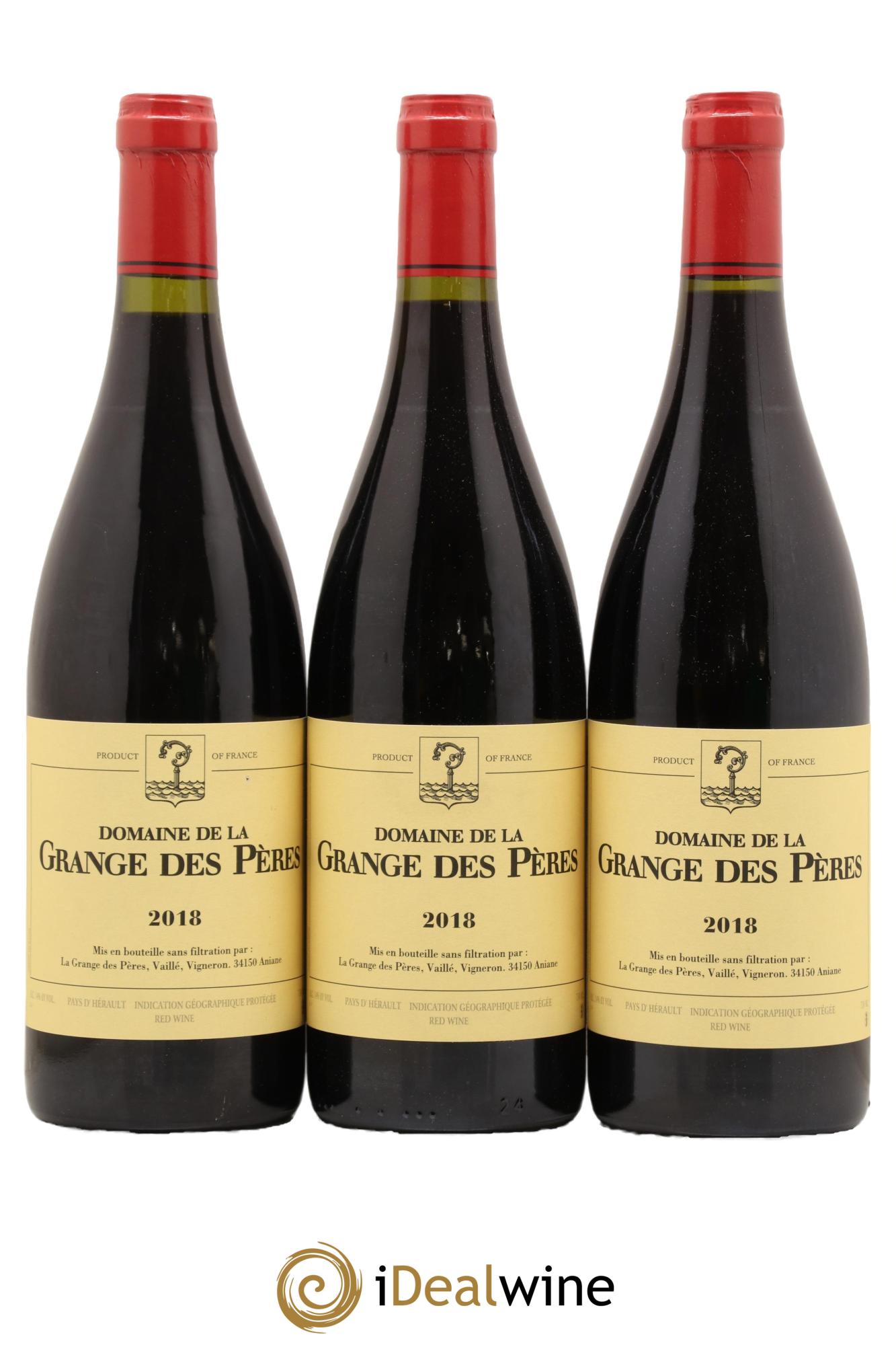 Pays d'Hérault Grange des Pères Laurent Vaillé 2018 - Lot de 3 bouteilles - 0