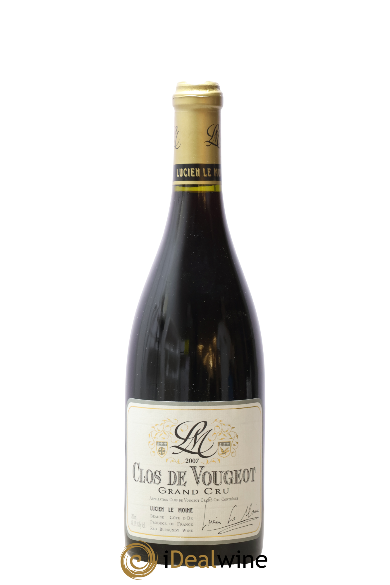 Clos de Vougeot Grand Cru Lucien Le Moine 2007 - Lot de 1 bouteille - 0