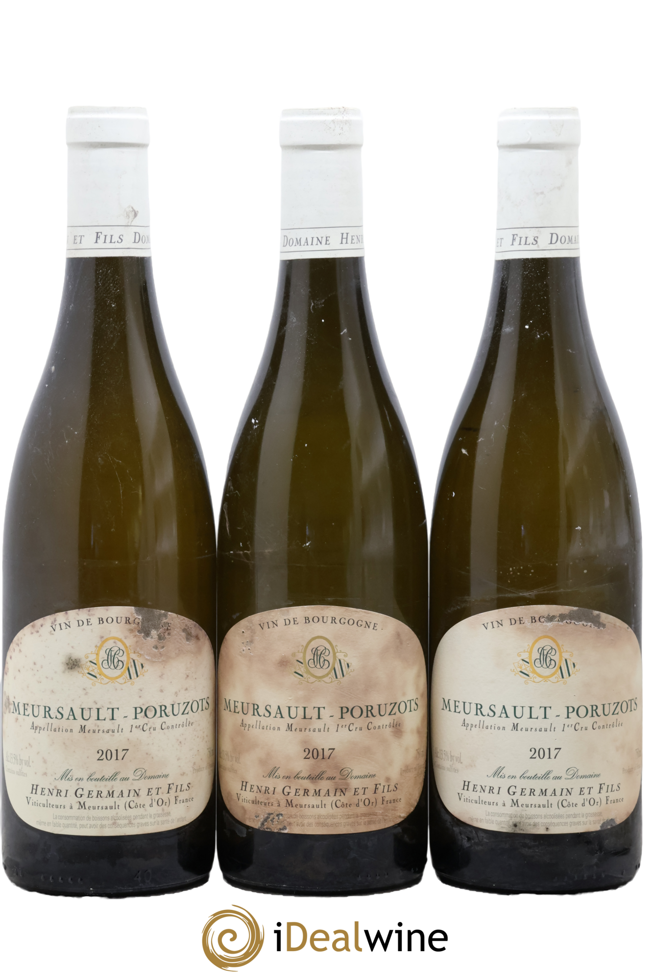Meursault 1er Cru Poruzots Henri Germain 2017 - Lot de 3 bouteilles - 0