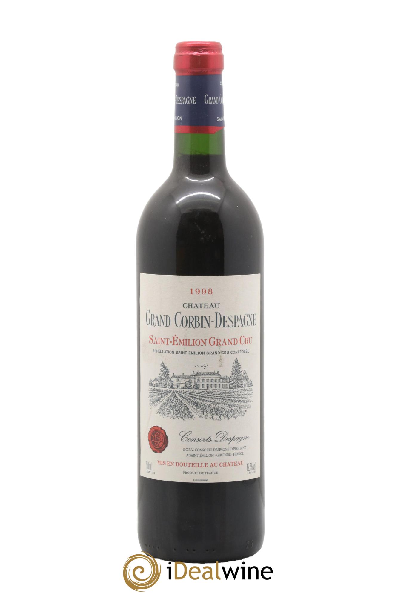 Château Grand Corbin Grand Cru Classé 1998 - Lot of 1 bottle - 0