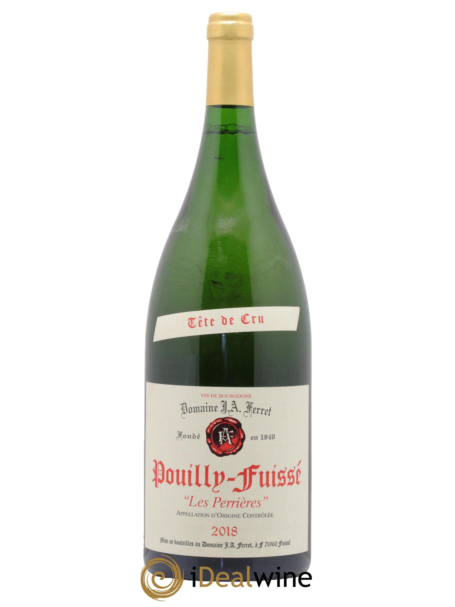 Pouilly-Fuissé Tête de Cru Les Perrières J.A. Ferret (Domaine) 2018 - Lot de 1 magnum - 0