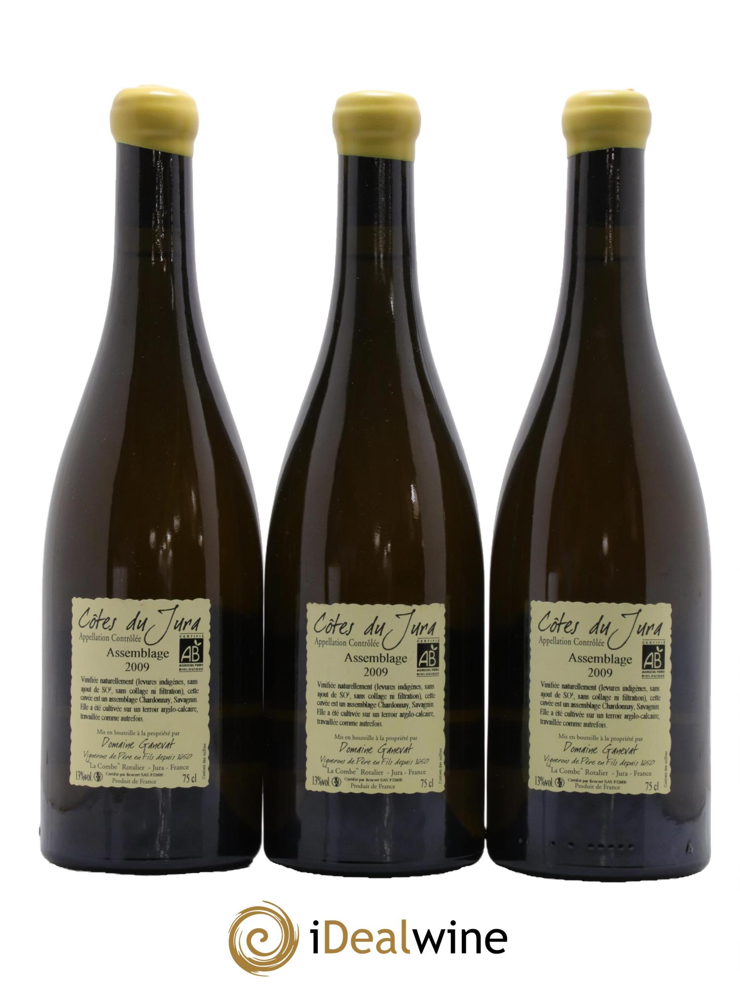Côtes du Jura Cuvée Orégane Jean-François Ganevat (Domaine) 2009 - Lot de 3 bouteilles - 1
