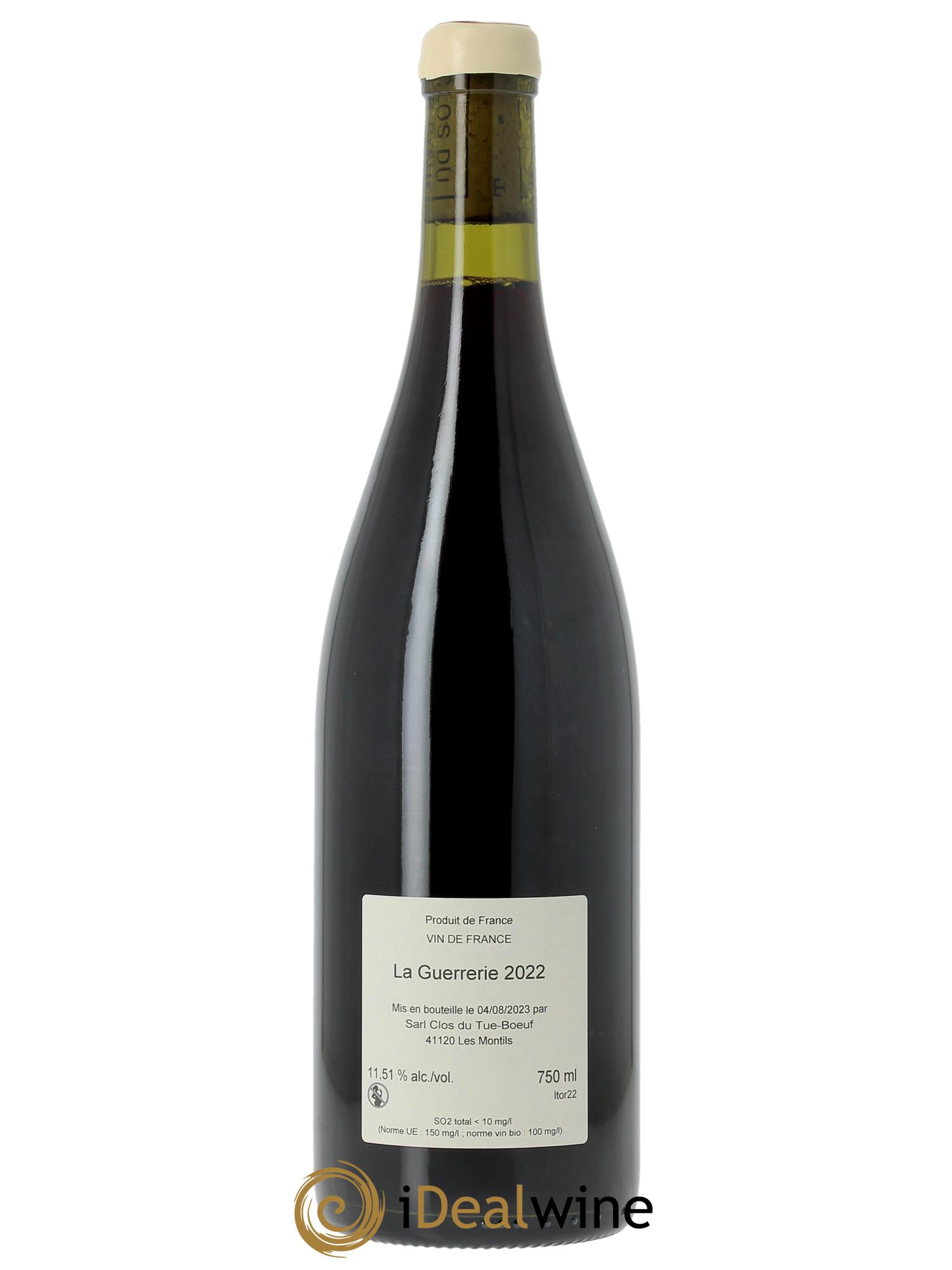 Touraine La Guerrerie Clos du Tue-Boeuf 2022 - Lot de 1 bouteille - 1
