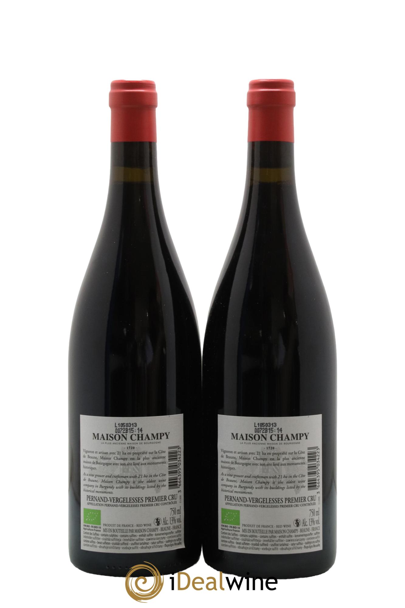Pernand-Vergelesses 1er Cru Maison Champy 2018 - Lot de 2 bouteilles - 1