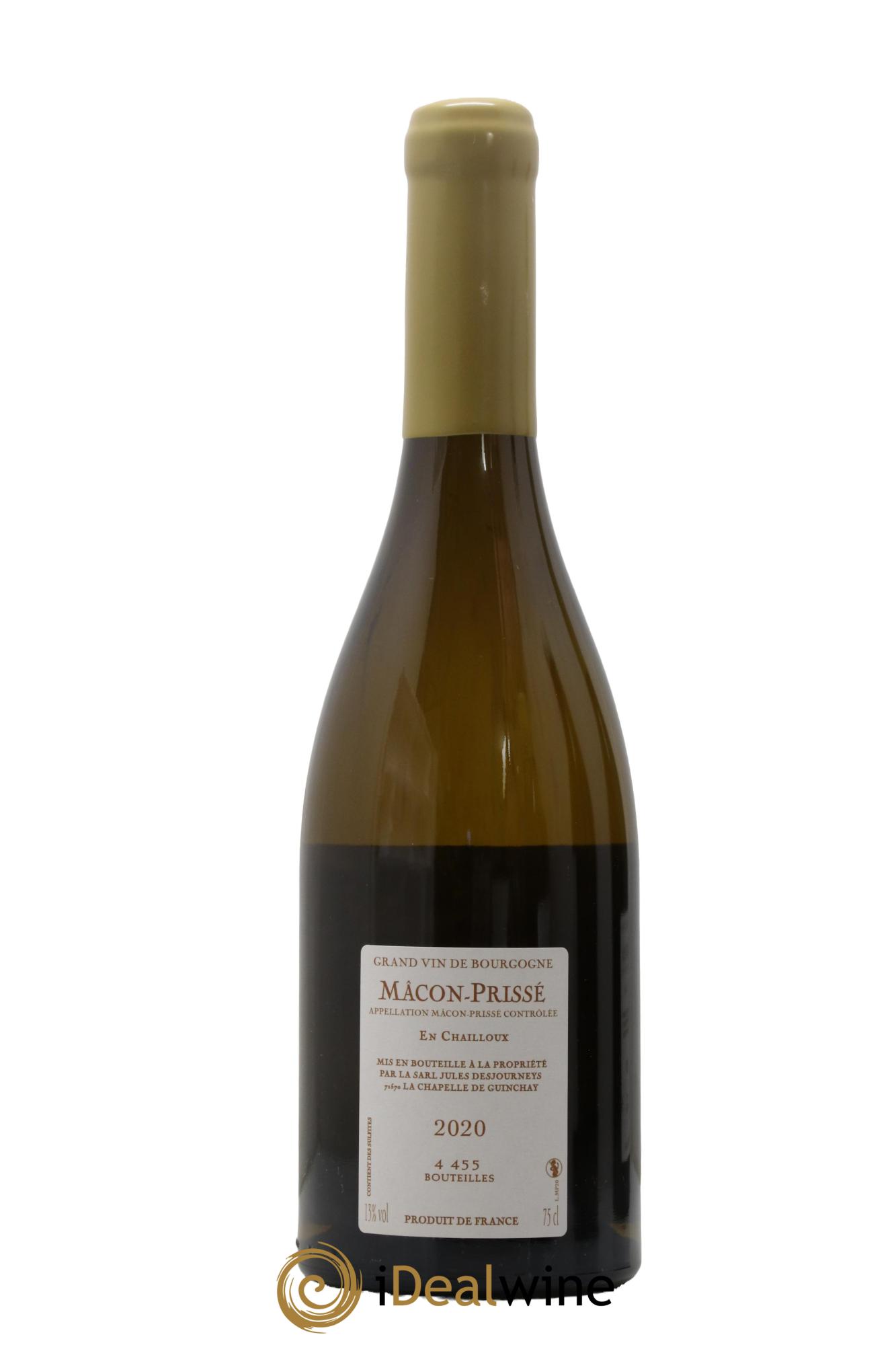 Mâcon-Prissé En Chailloux Jules Desjourneys 2020 - Lot de 1 bouteille - 1