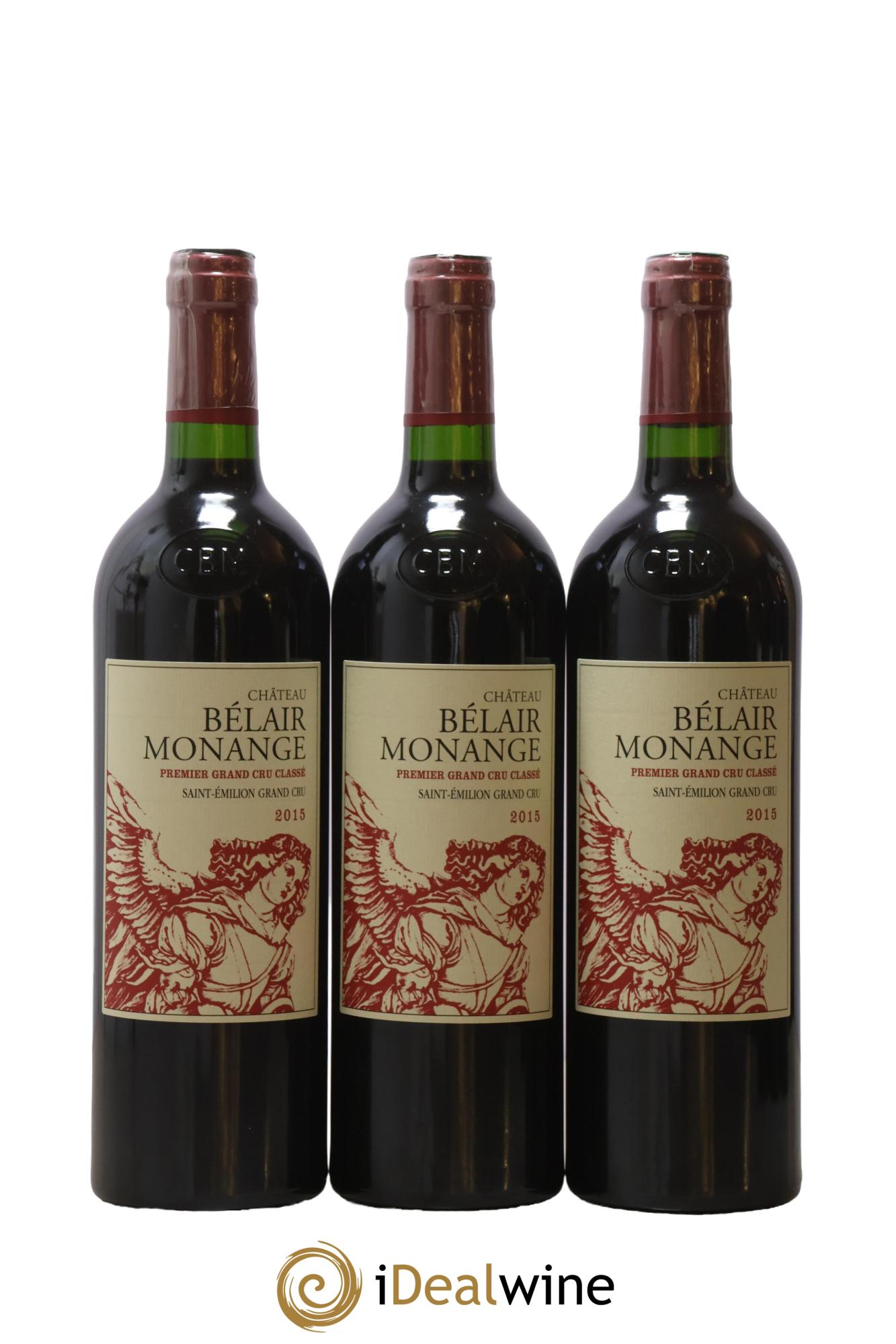 Château Belair (Belair-Monange) 1er Grand Cru Classé B 2015 - Lot de 6 bouteilles - 1