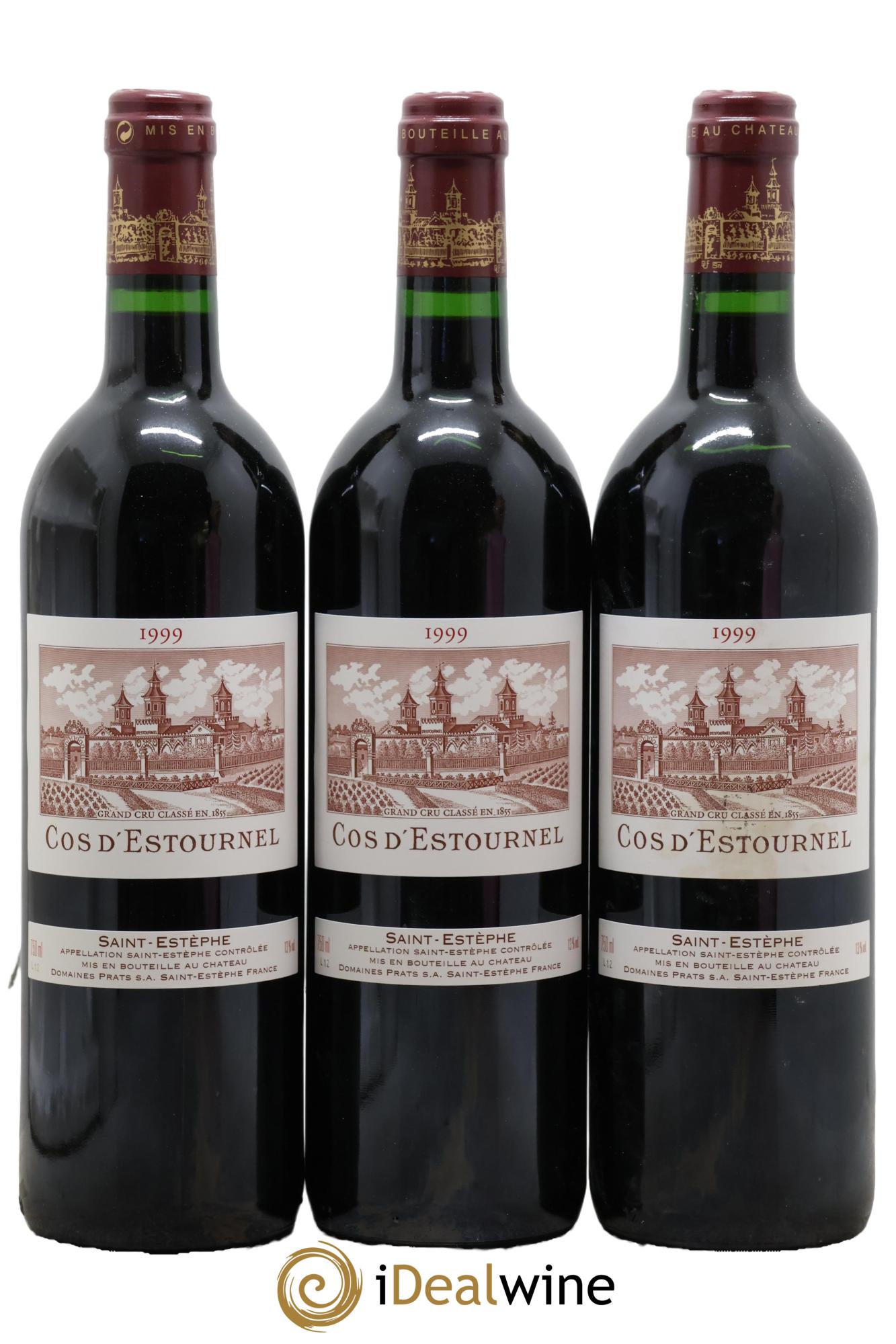 Cos d'Estournel 2ème Grand Cru Classé 1999 - Lot of 3 bottles - 0