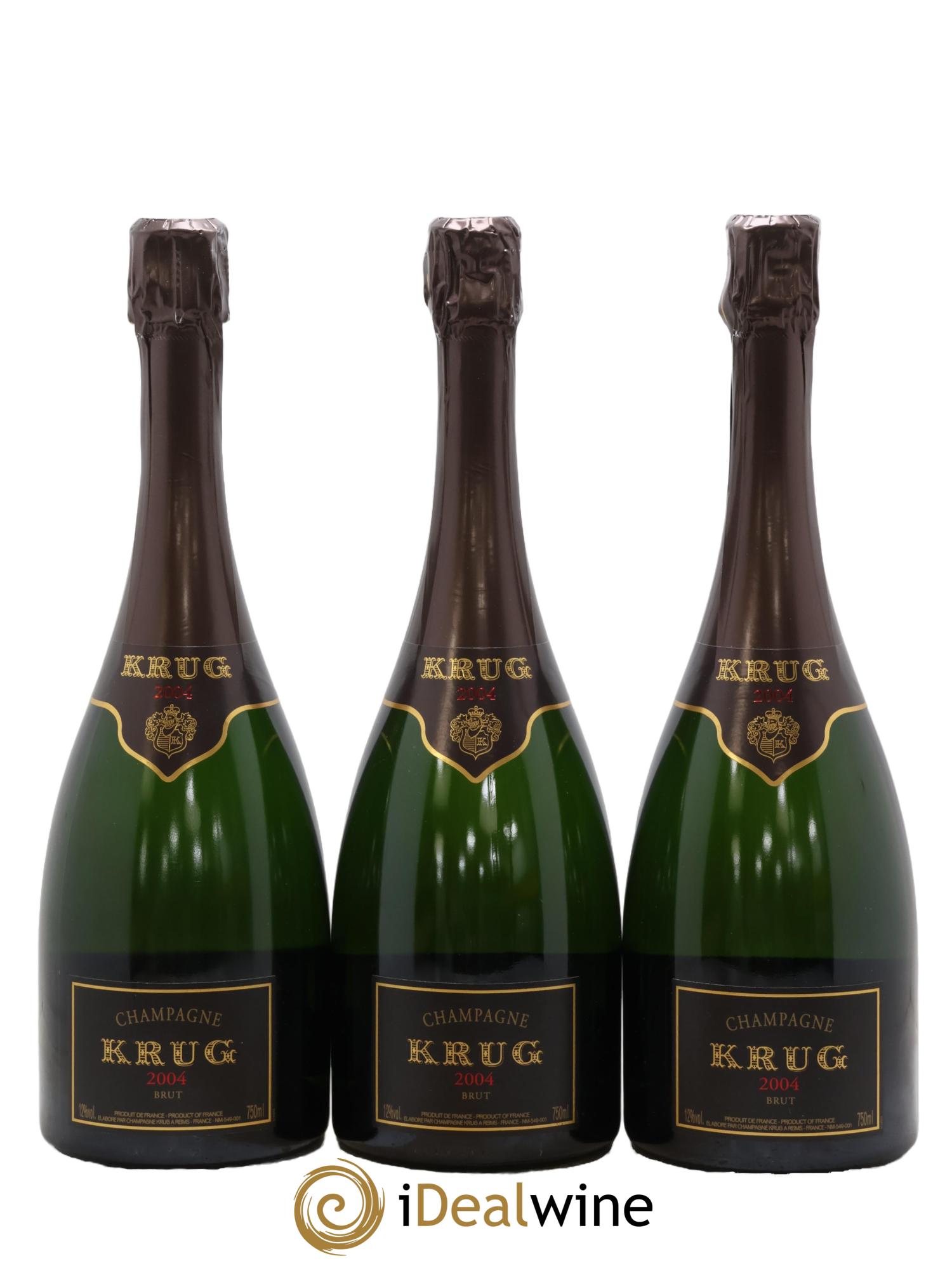 Vintage Krug 2004 - Lot de 3 bouteilles - 0