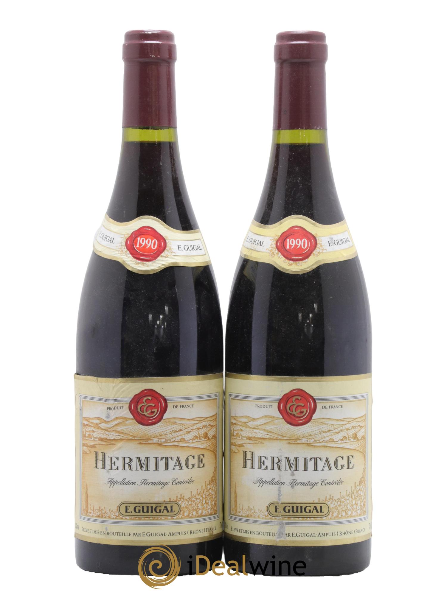 Hermitage Guigal 1990 - Lot de 2 bouteilles - 0