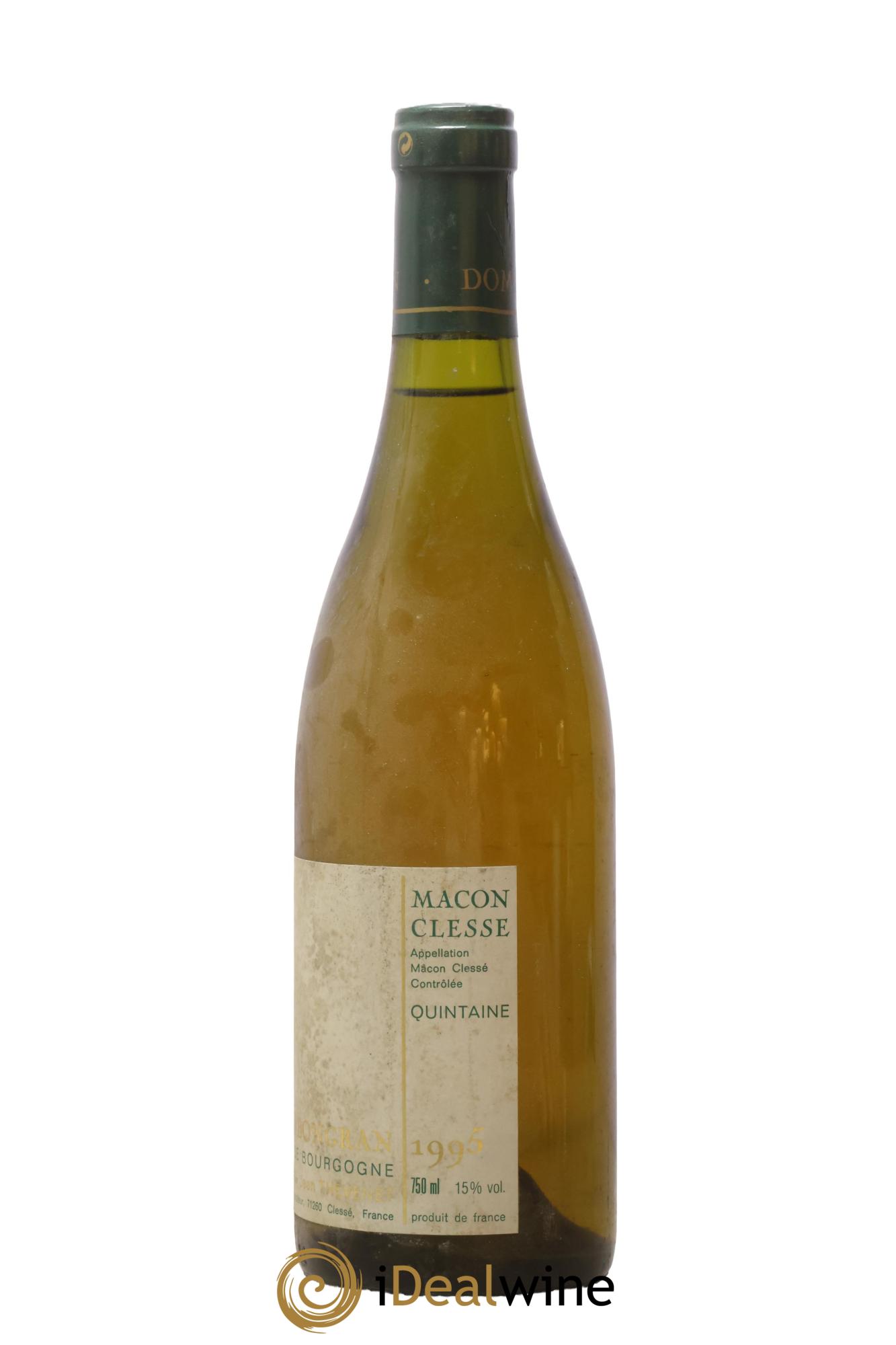 Mâcon Clessé Sélection Domaine de la Bongran E.J Thevenet Quintaine 1995 - Lot of 1 bottle - 1
