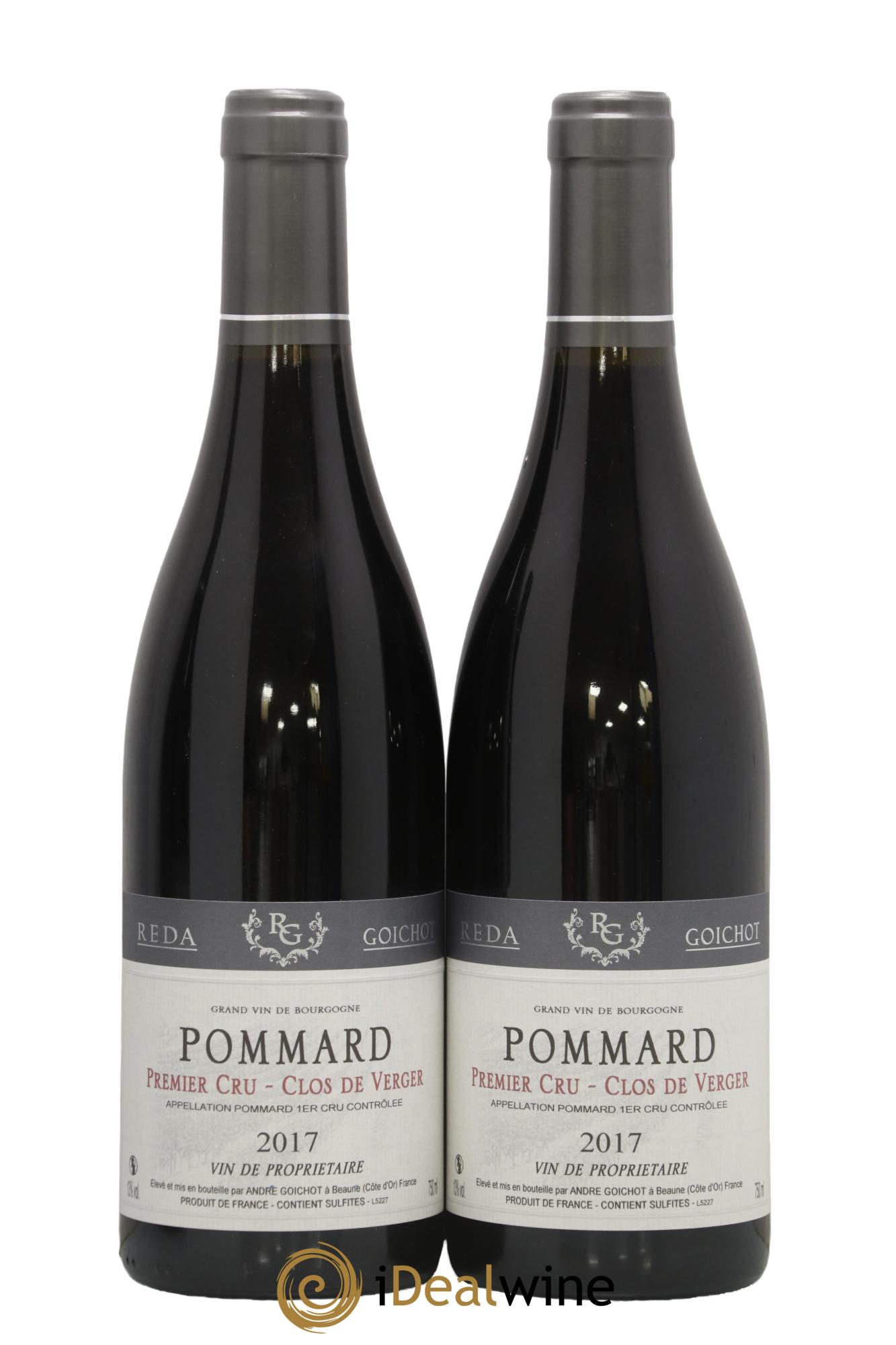 Pommard 1er Cru Clos De Verger Goichot 2017 - Lot de 2 bouteilles - 0