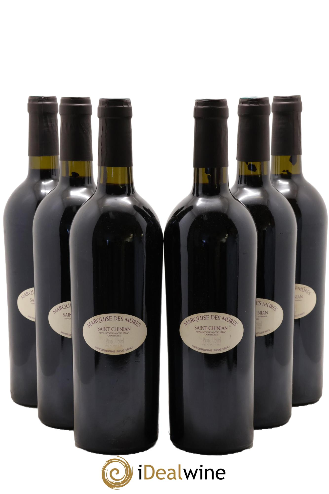Saint-Chinian Réserve Des Marquises Domaine Marquises Des Mûres 2001 - Lot de 6 bouteilles - 1