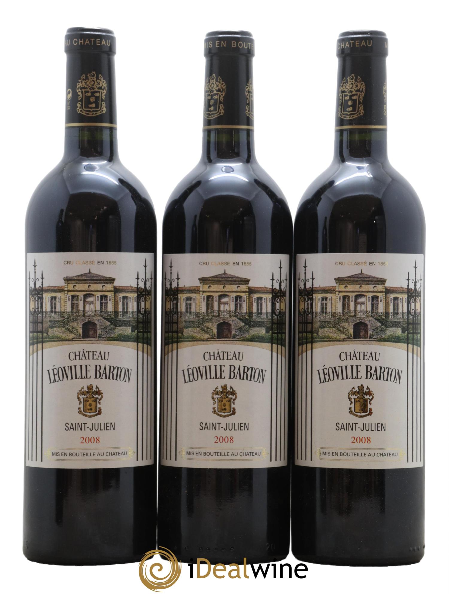Château Léoville Barton 2ème Grand Cru Classé 2008 - Lot de 12 bouteilles - 4