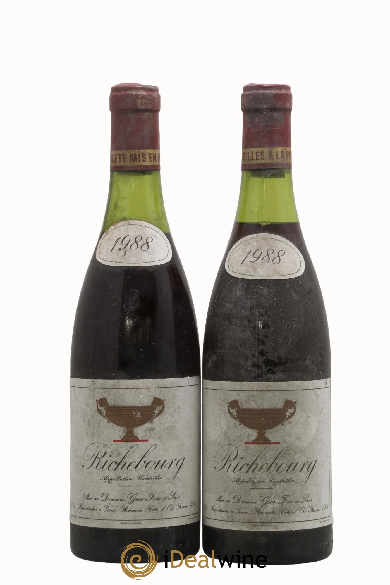 Richebourg Grand Cru Gros Frère & Soeur 1988 - Posten von 2 Flaschen - 0