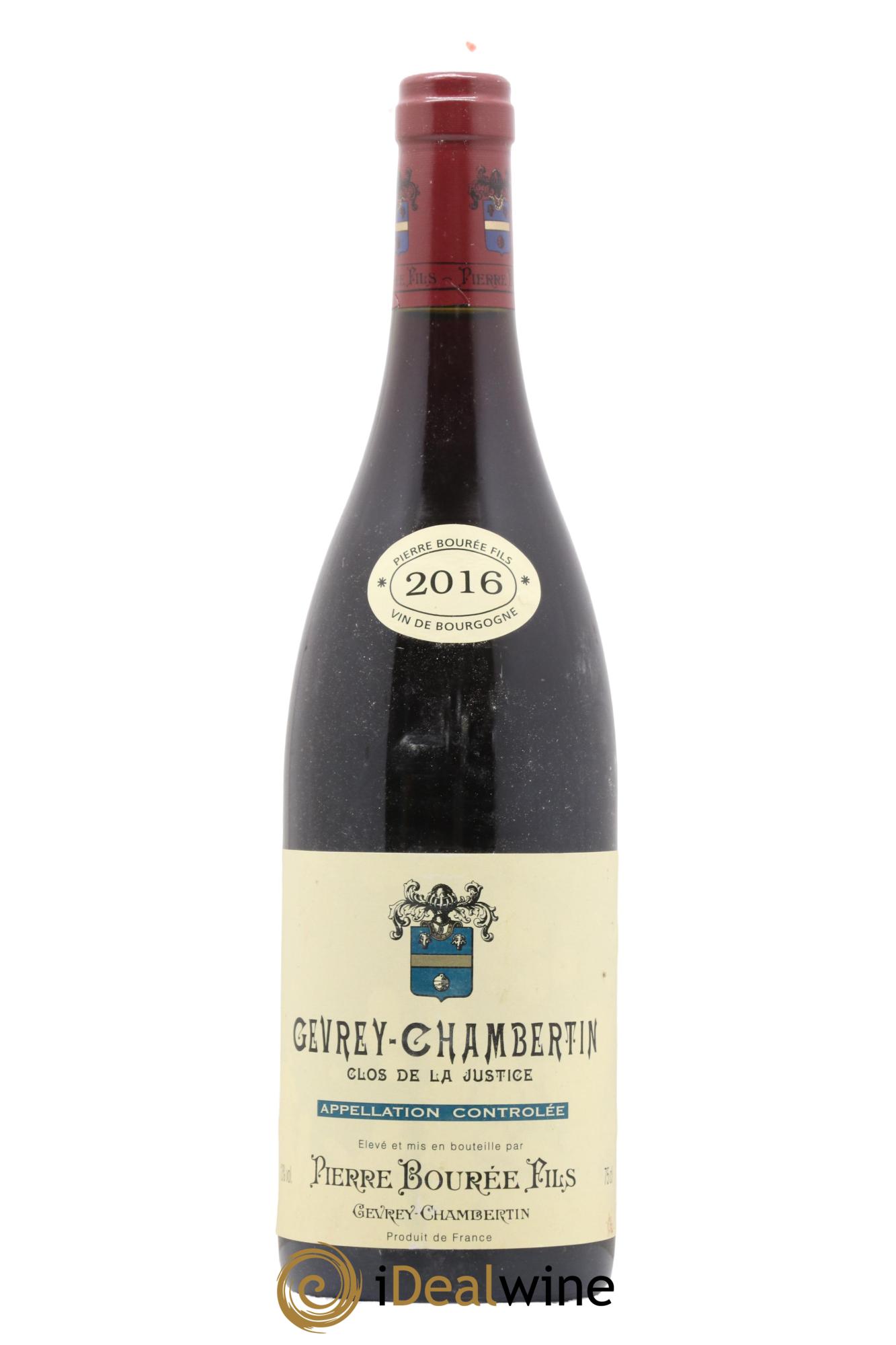 Gevrey-Chambertin Clos de la Justice Domaine Pierre Bourée Fils 2016 - Lot de 1 bouteille - 0