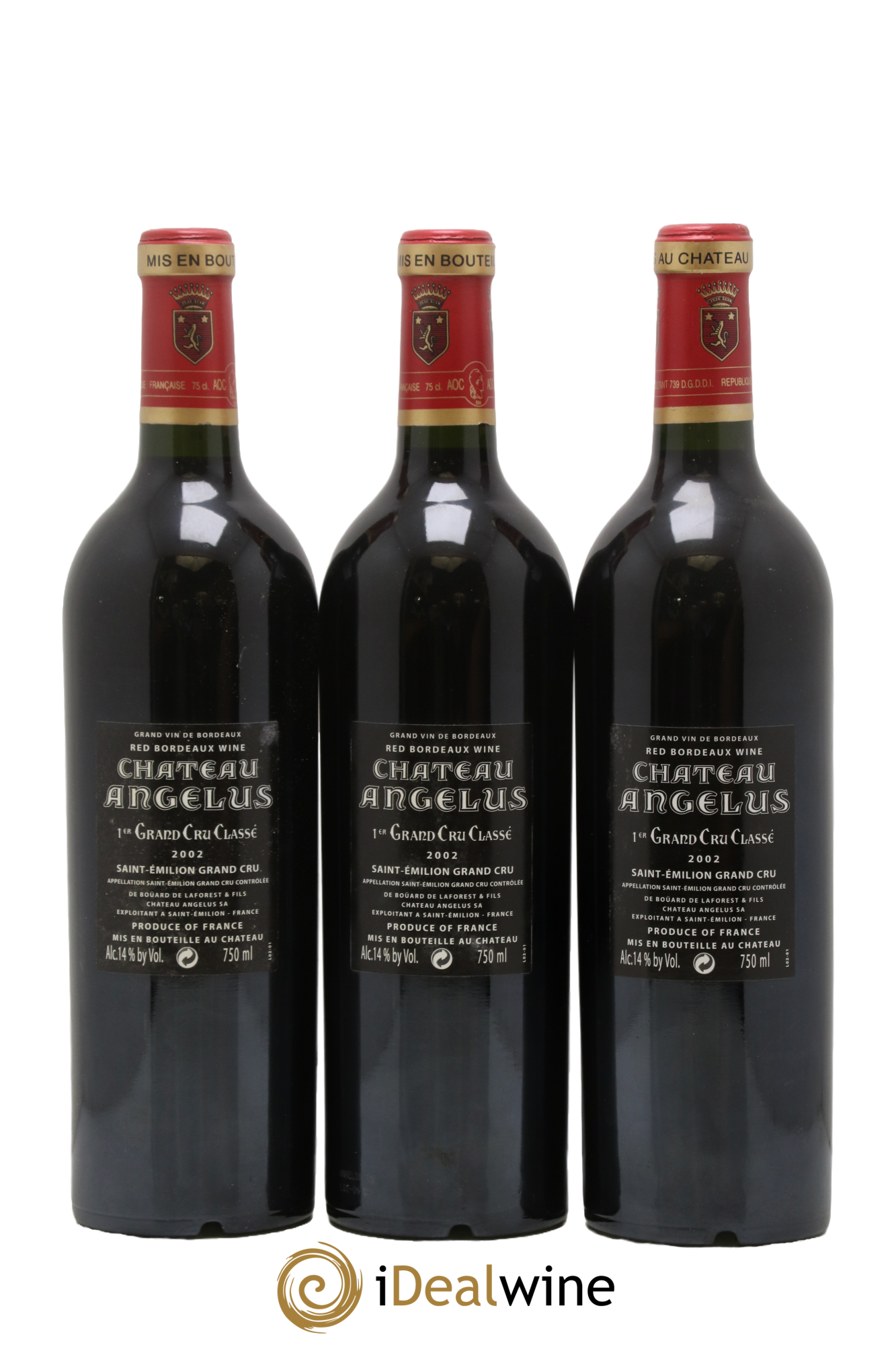 Château Angélus 1er Grand Cru Classé A 2002 - Lot de 12 bouteilles - 8