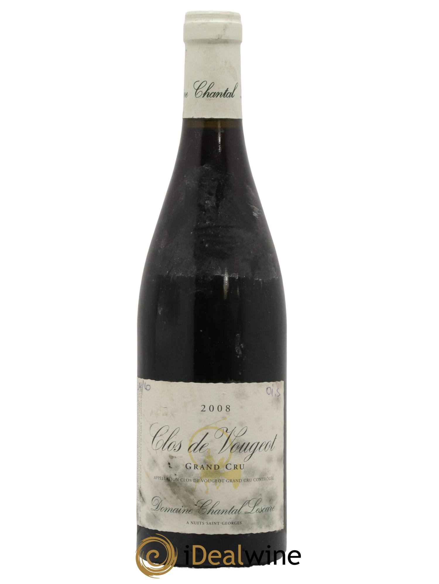 Clos de Vougeot Grand Cru Chantal Lescure 2008 - Lot de 1 bouteille - 0