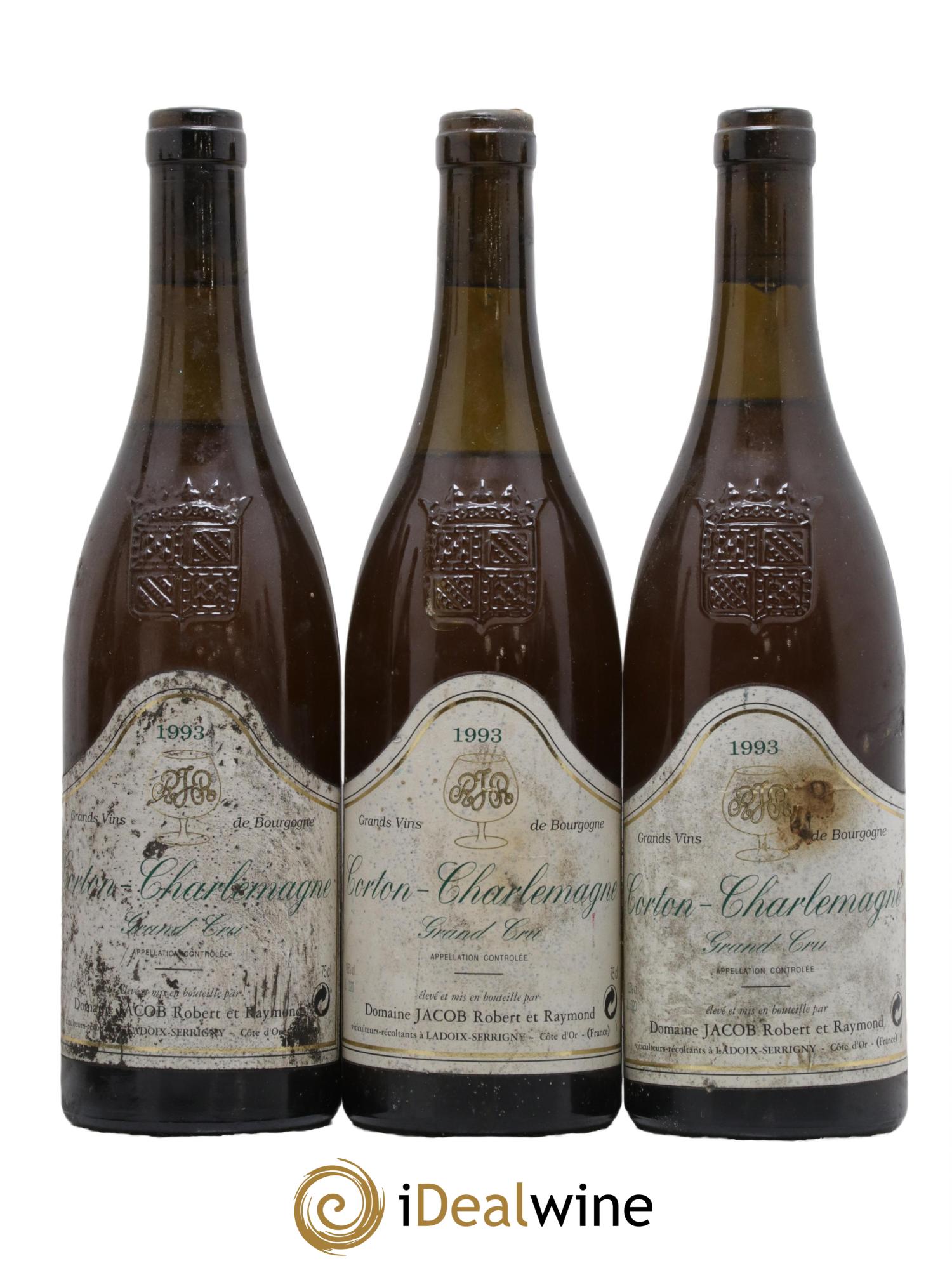 Corton-Charlemagne Grand Cru Jacob (Domaine) 1993 - Lot de 3 bouteilles - 0