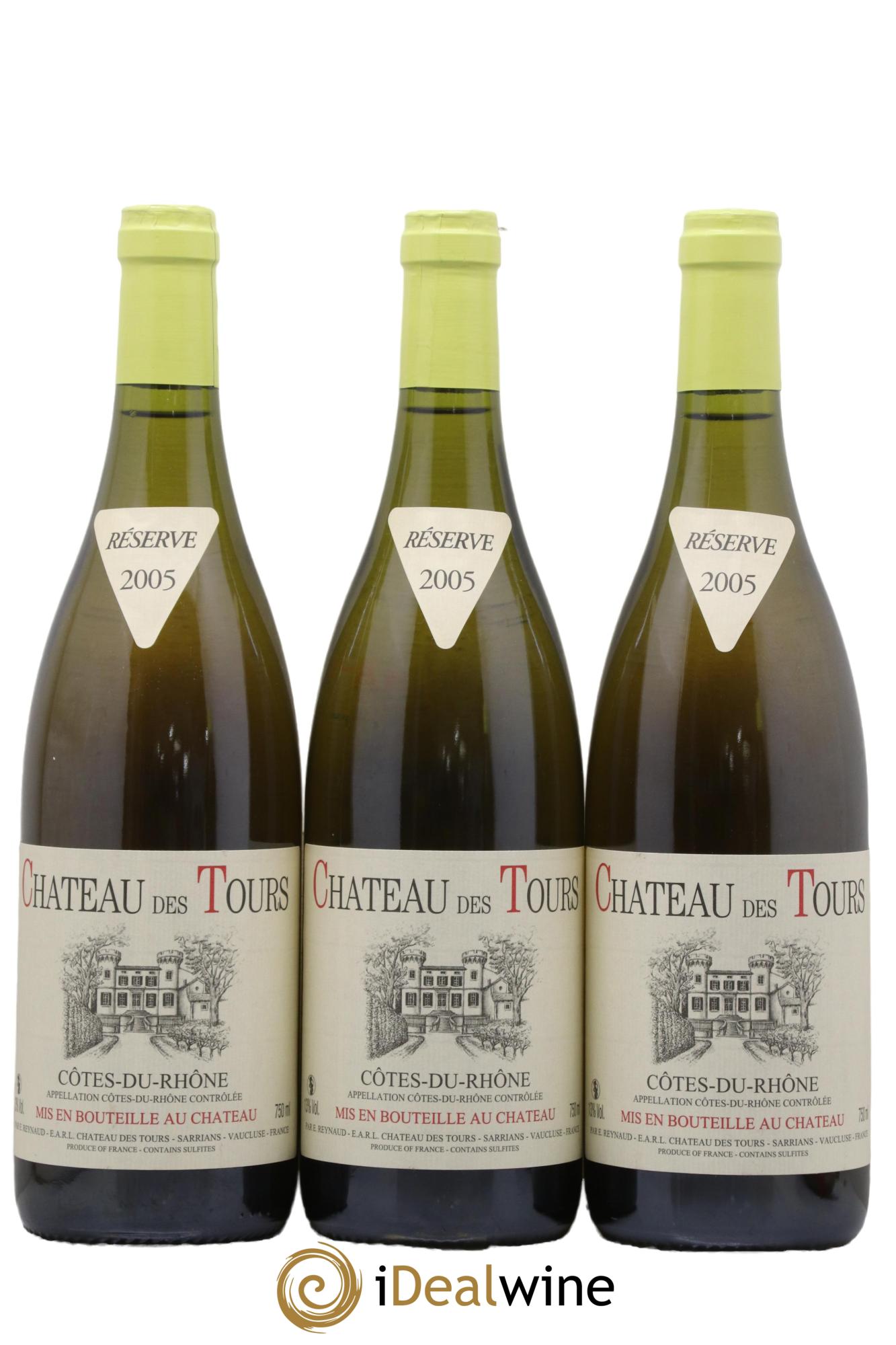 Côtes-du-Rhône Château des Tours Emmanuel Reynaud 2005 - Lot de 3 bouteilles - 0