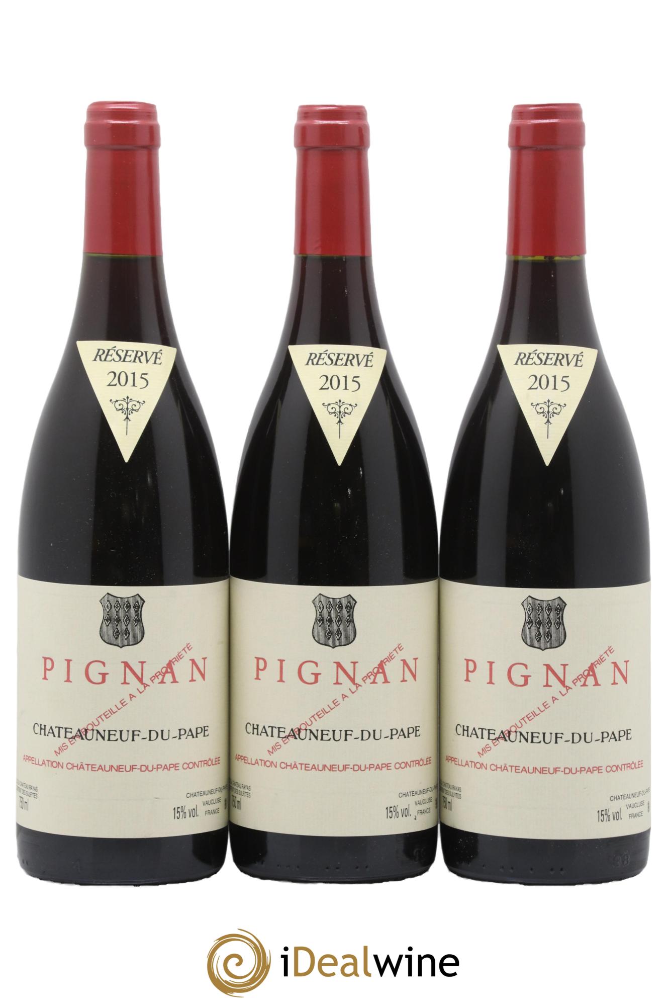Châteauneuf-du-Pape Pignan Emmanuel Reynaud 2015 - Lot de 3 bouteilles - 0