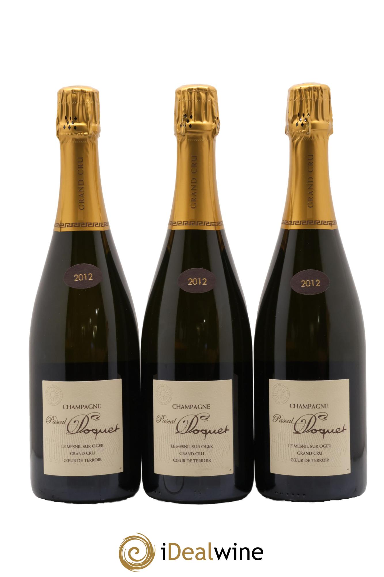 Champagne Grand Cru Le Mesnil Doquet Pascal 2012 - Lote de 3 botellas - 0