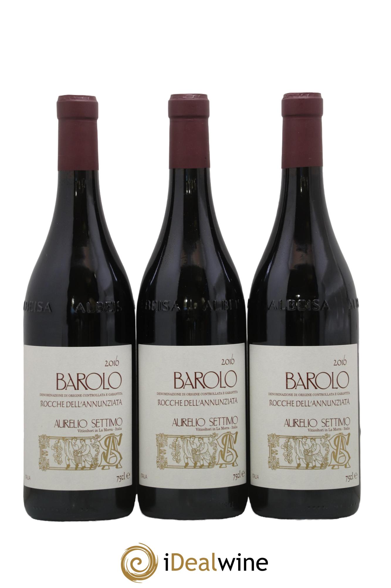 Barolo DOCG Rocche dell'Annunziata Aurelio Settimo 2016 - Lotto di 3 bottiglie - 0