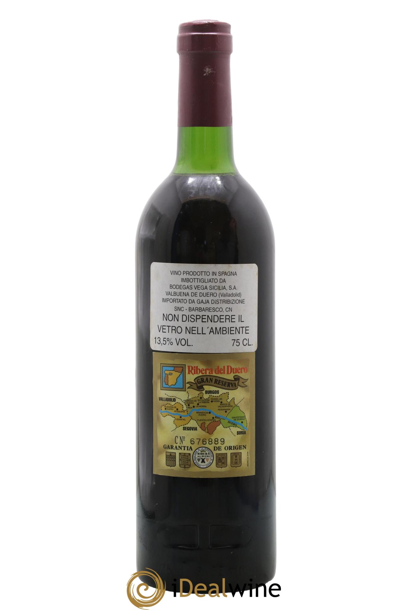 Ribera Del Duero DO Vega Sicilia Unico Famille Alvarez 1986 - Lot de 1 bouteille - 1