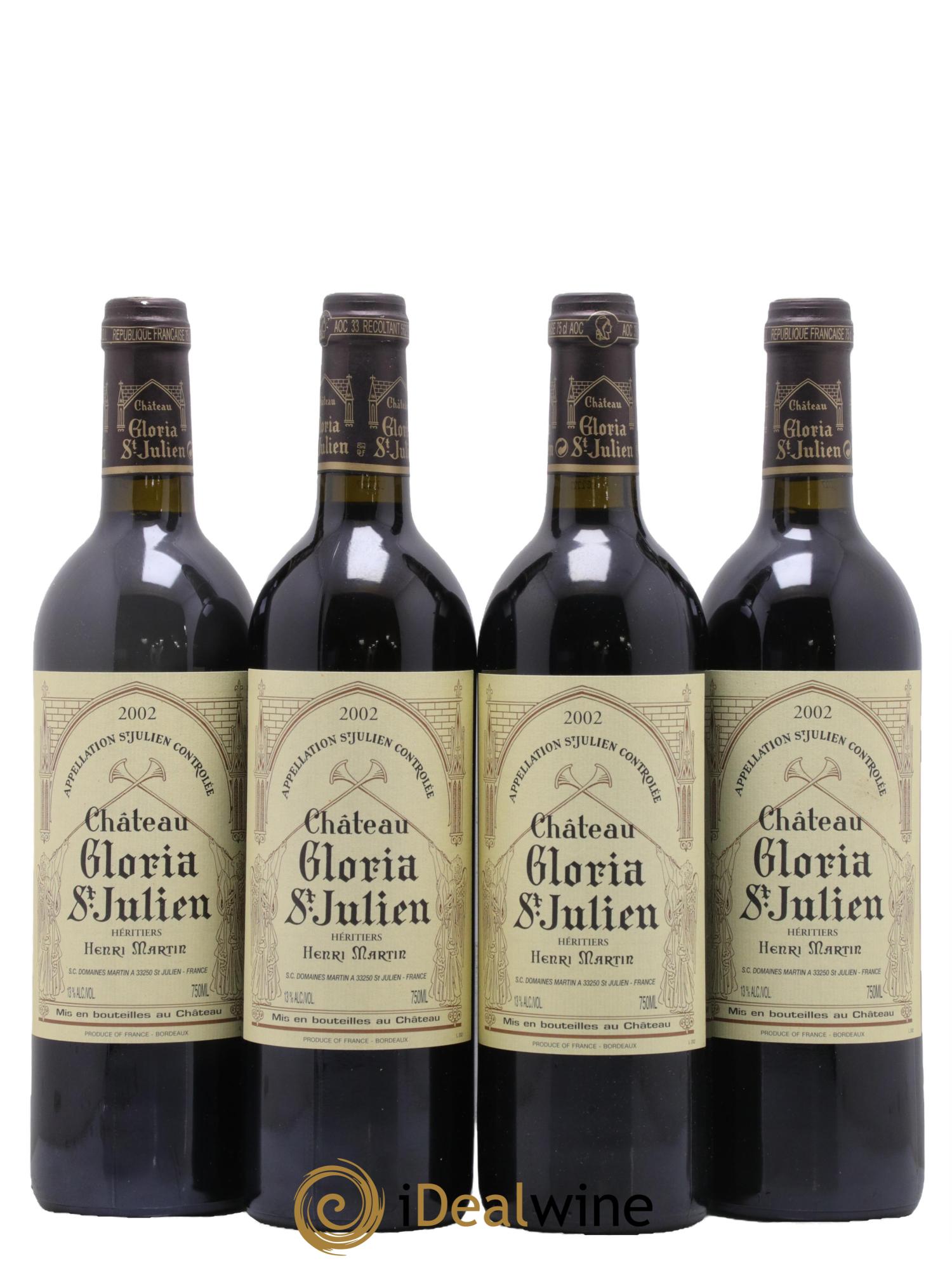 Château Gloria 2002 - Posten von 4 Flaschen - 0