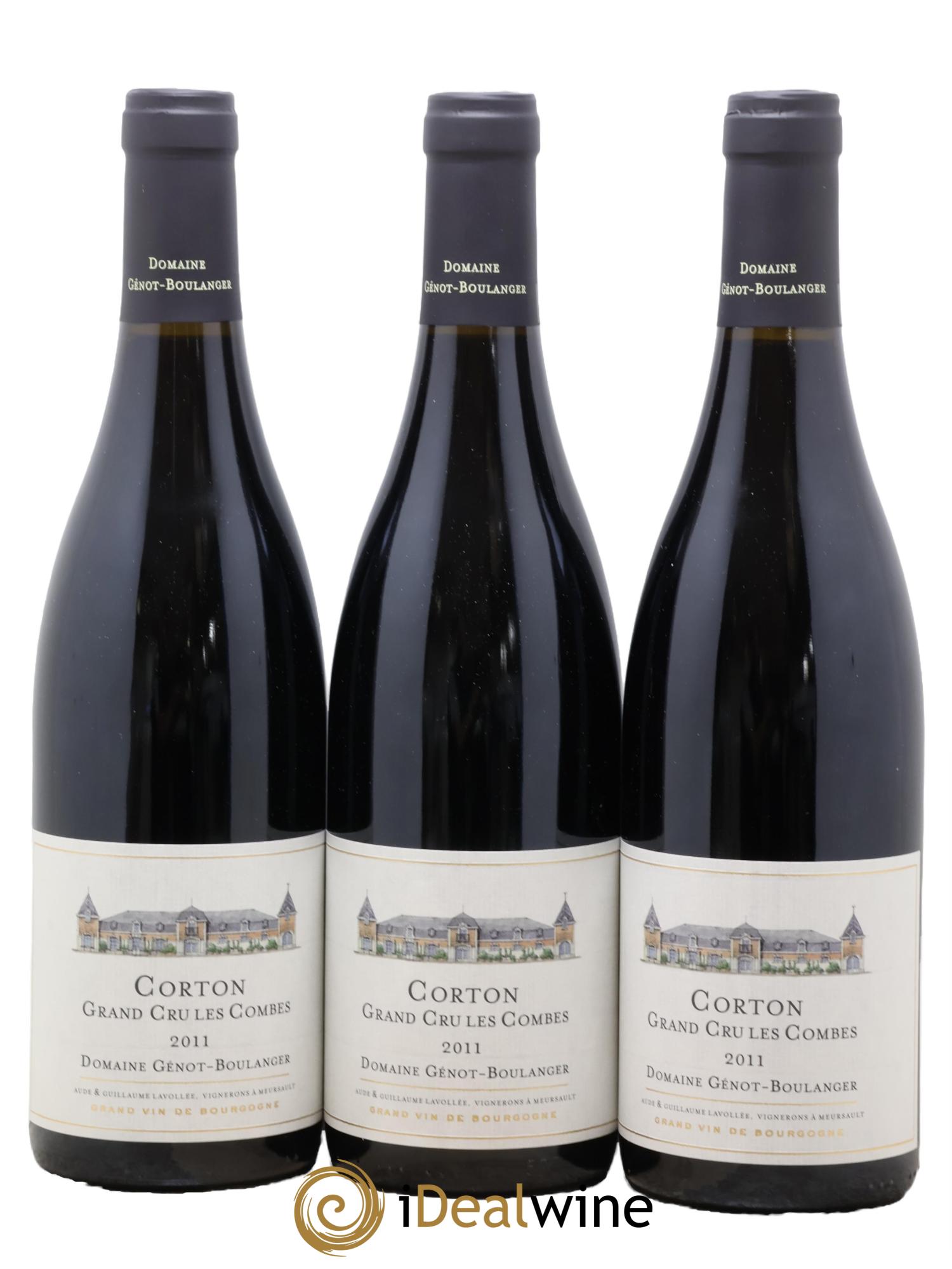Corton Grand Cru Les Combes Génot-Boulanger (Domaine) 2011 - Lotto di 3 bottiglie - 0
