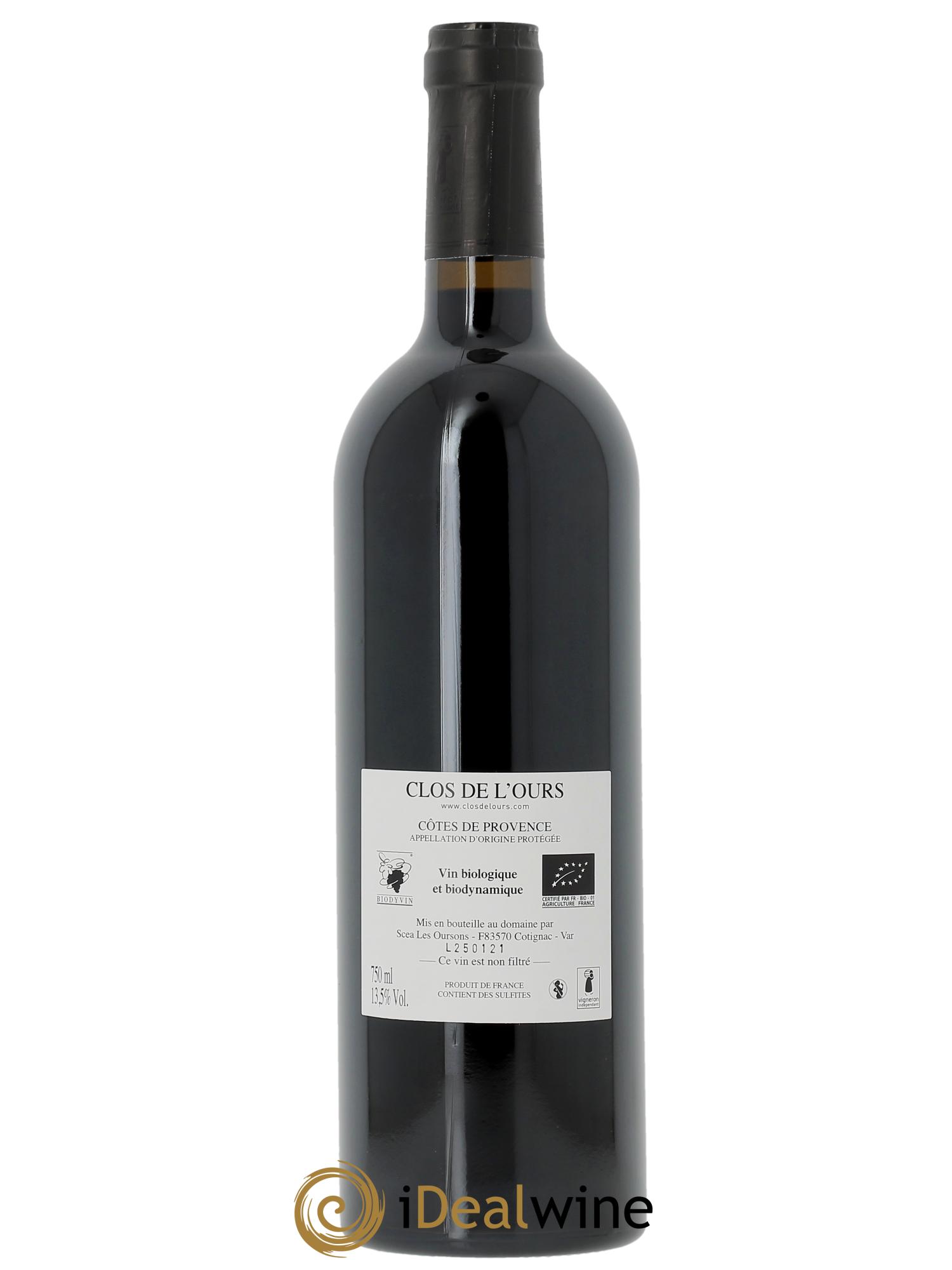 Côtes de Provence Le Chemin Clos de l'Ours  2023 - Lot de 1 bouteille - 1